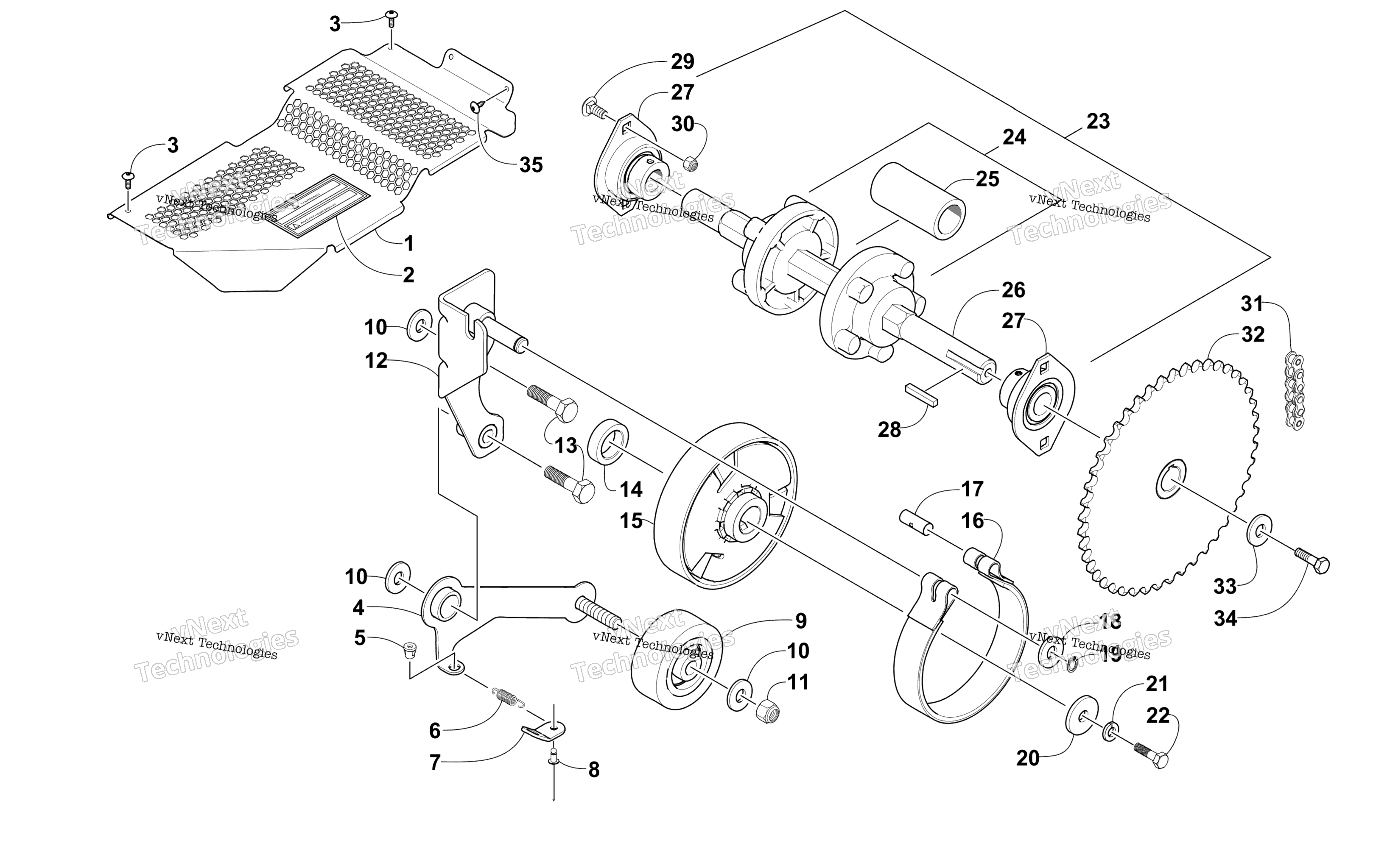 Привод Train Shaft And Brake Assemblies