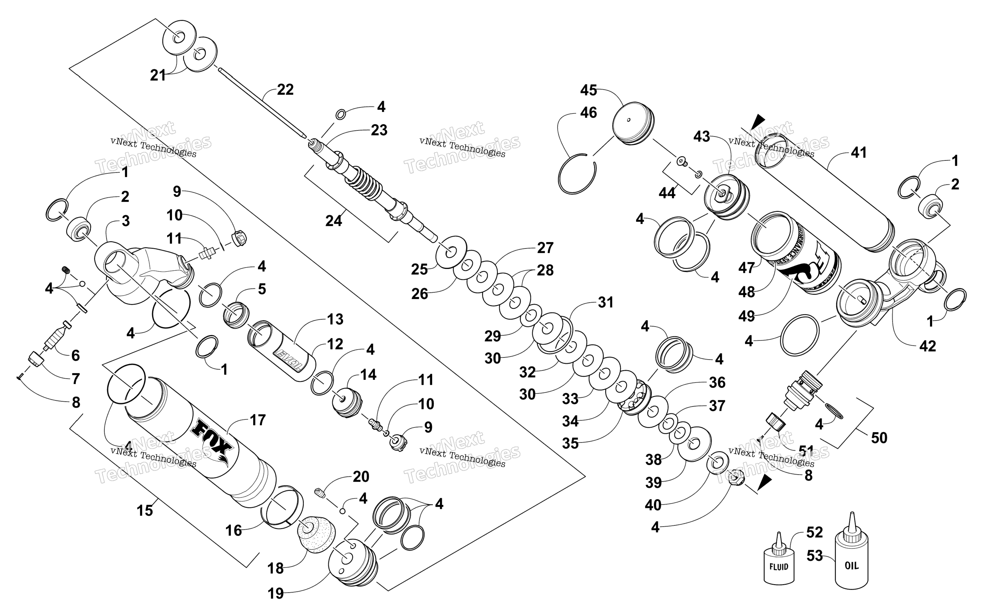 Передняя часть Suspension Shock Absorber