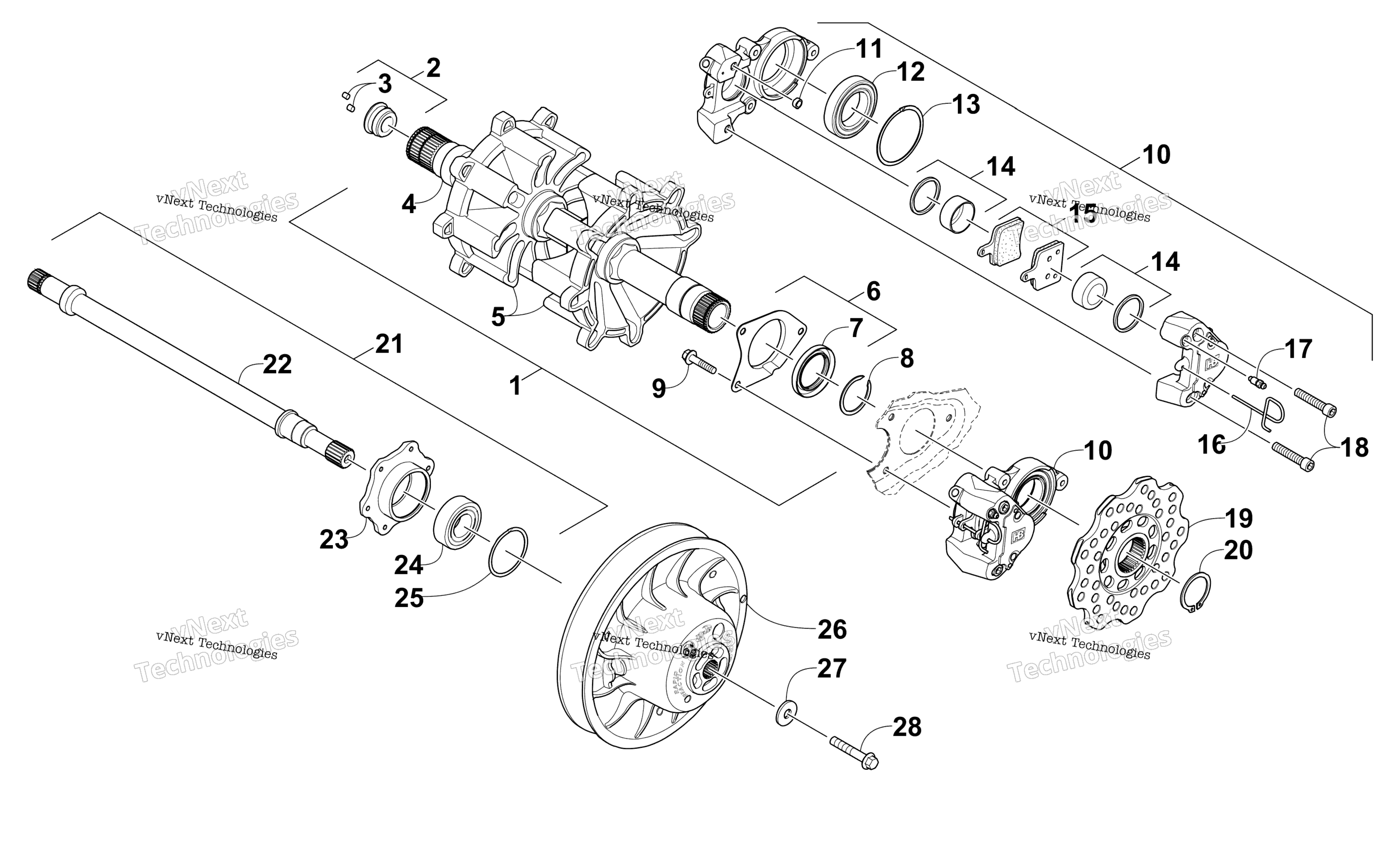 Привод Train Shafts And Brake Assemblies