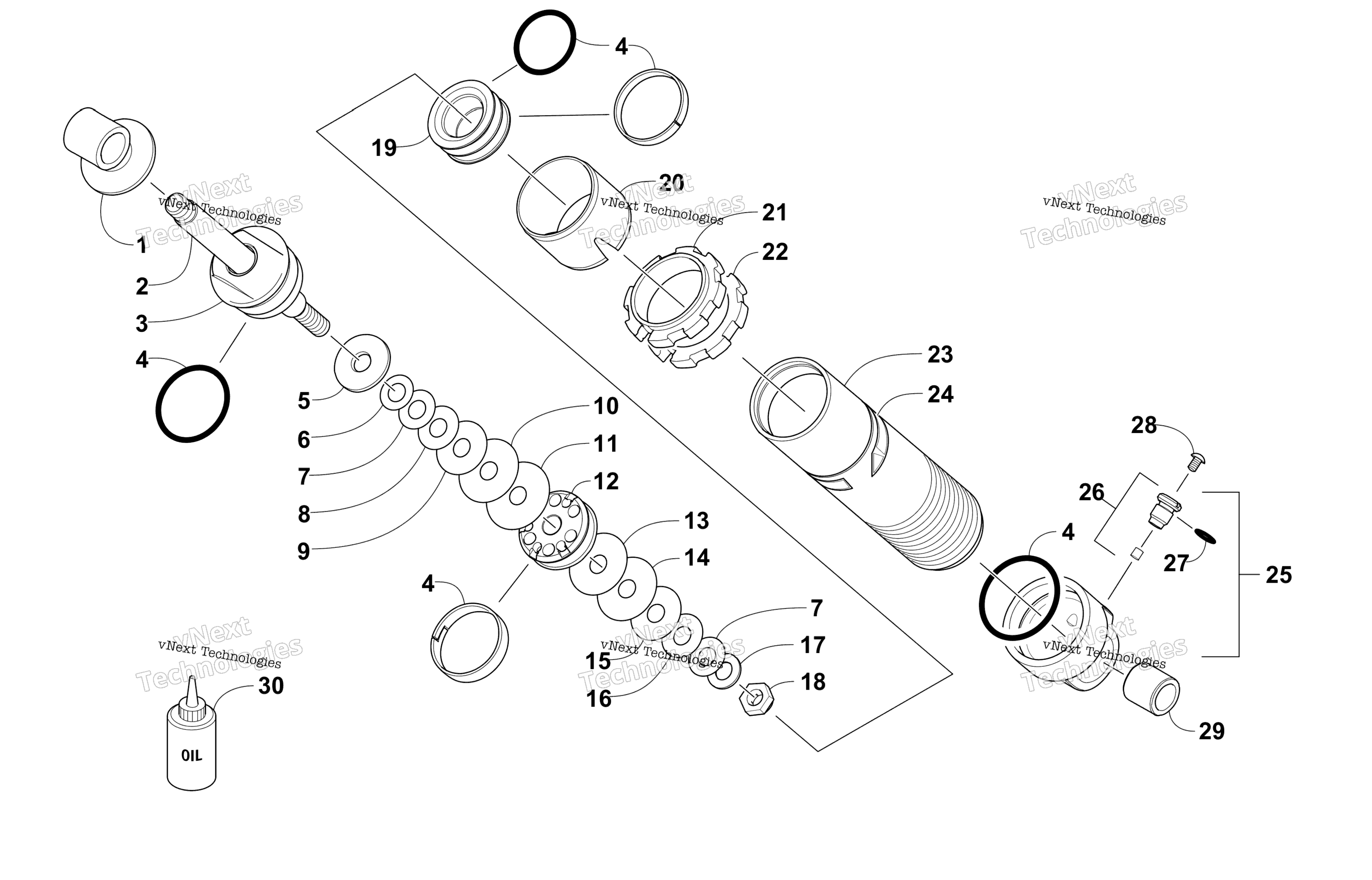 Задняя часть Suspension Front Arm Shock Absorber