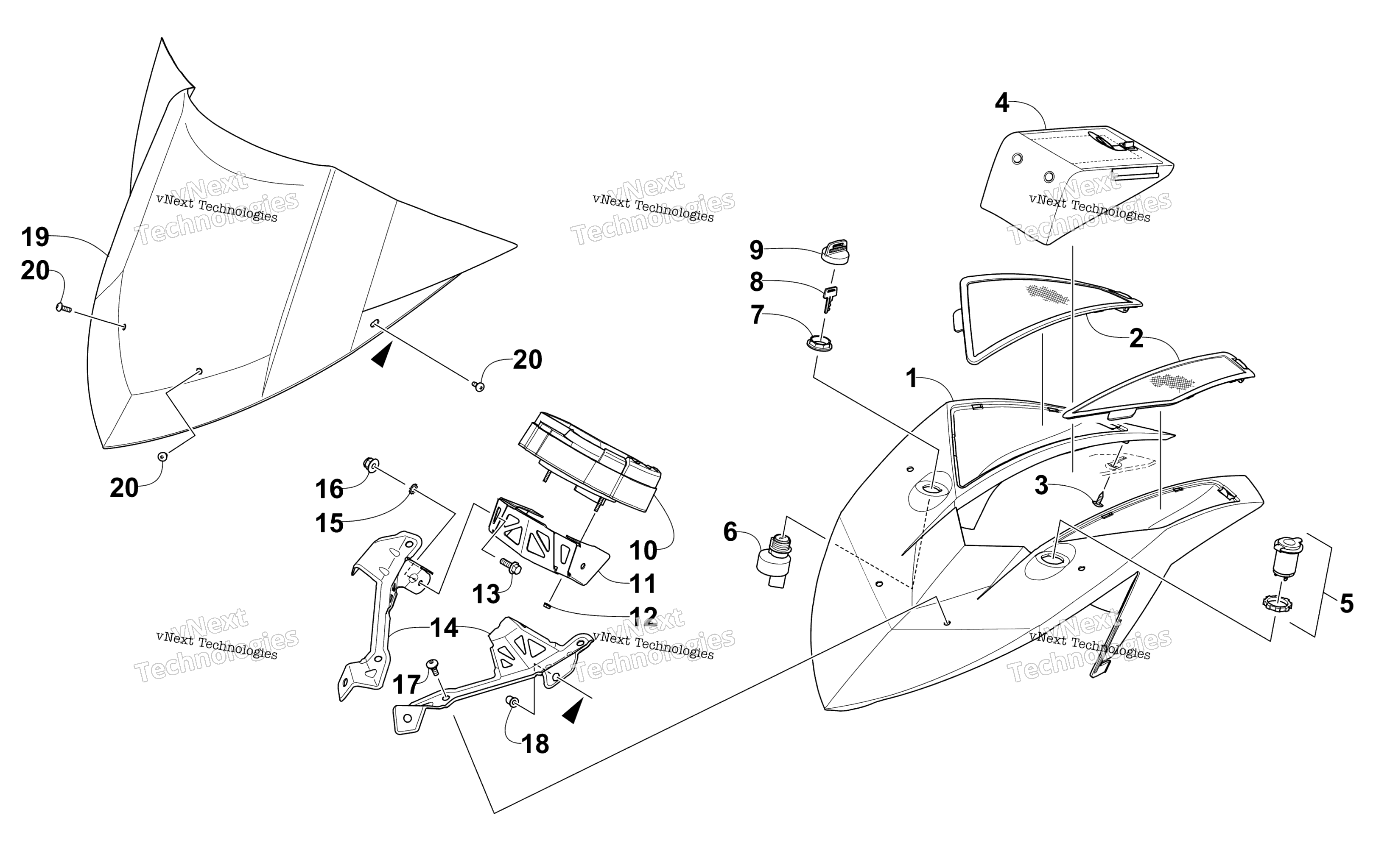 Ветровое стекло And Instruments Assemblies