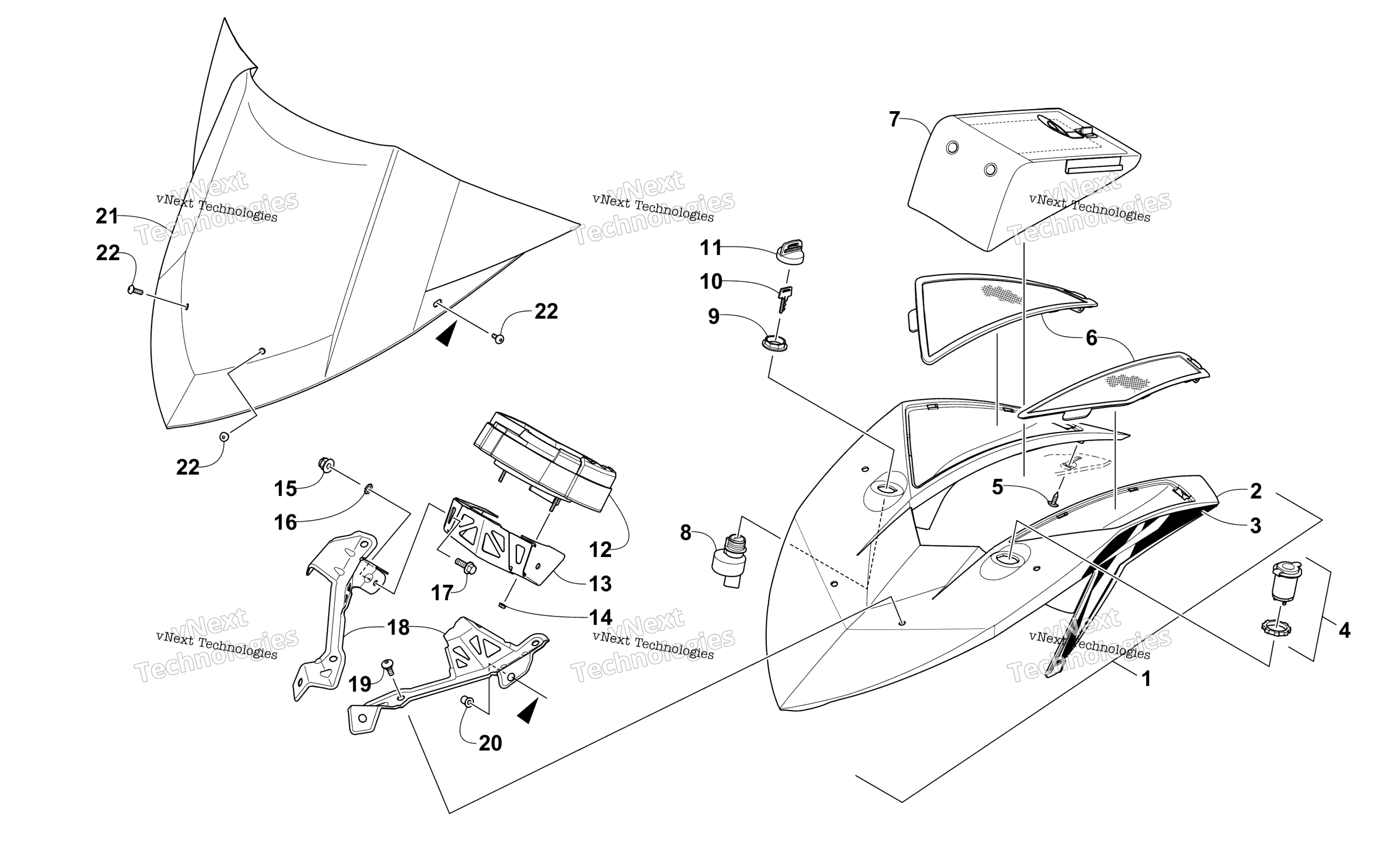 Ветровое стекло And Instruments Assemblies