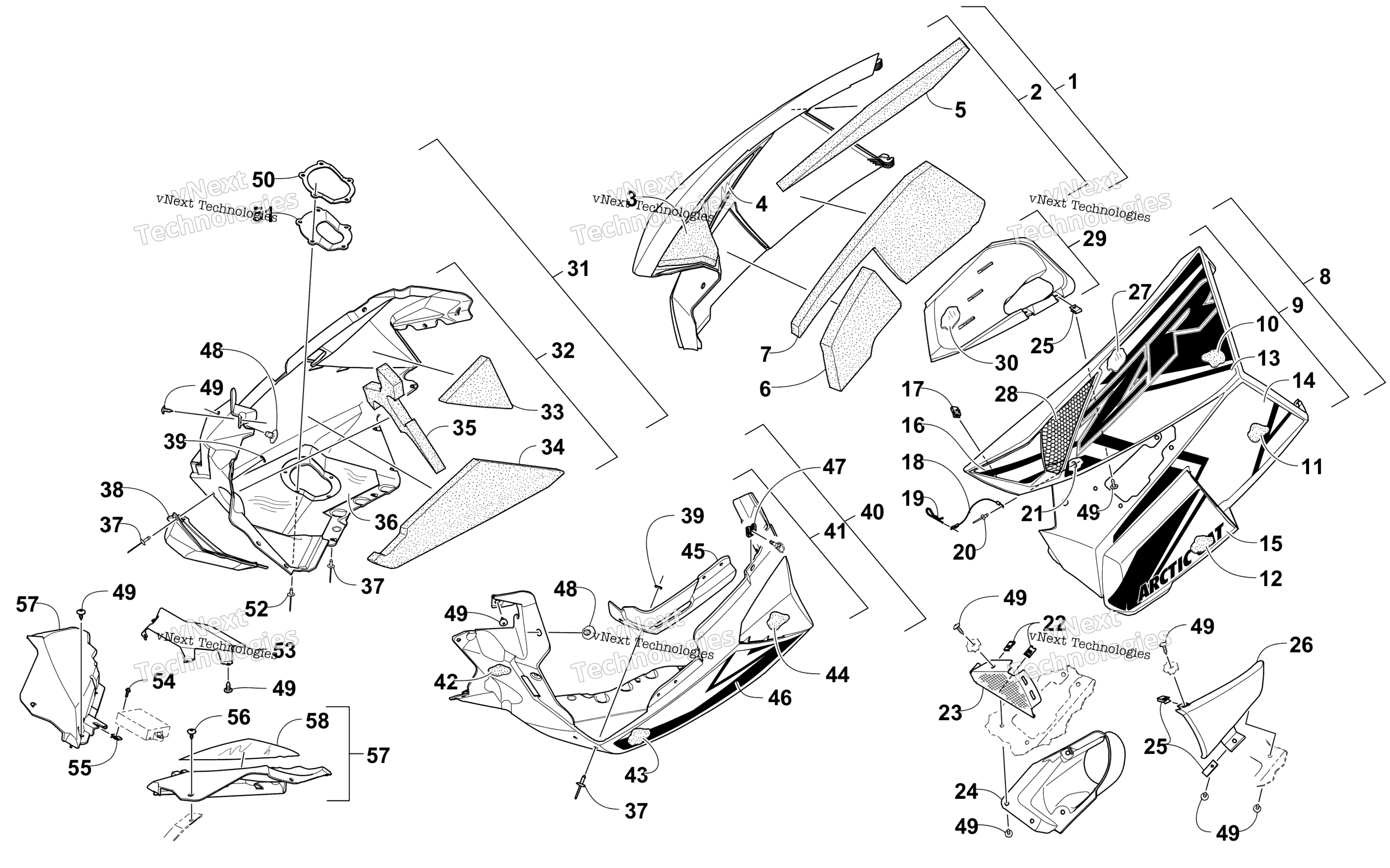 Skid Plate и Side панель узел