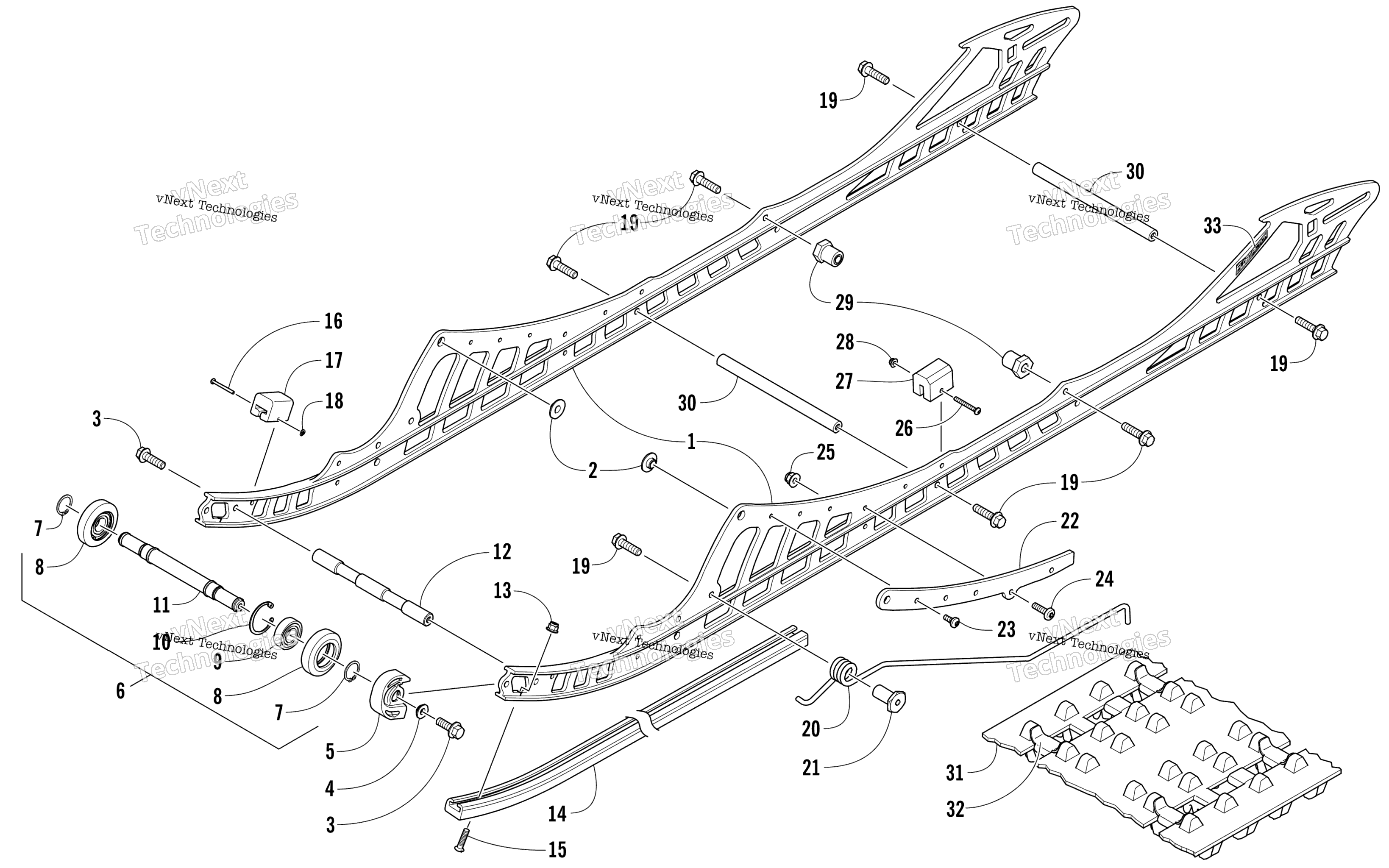 Slide Rail и Track узел