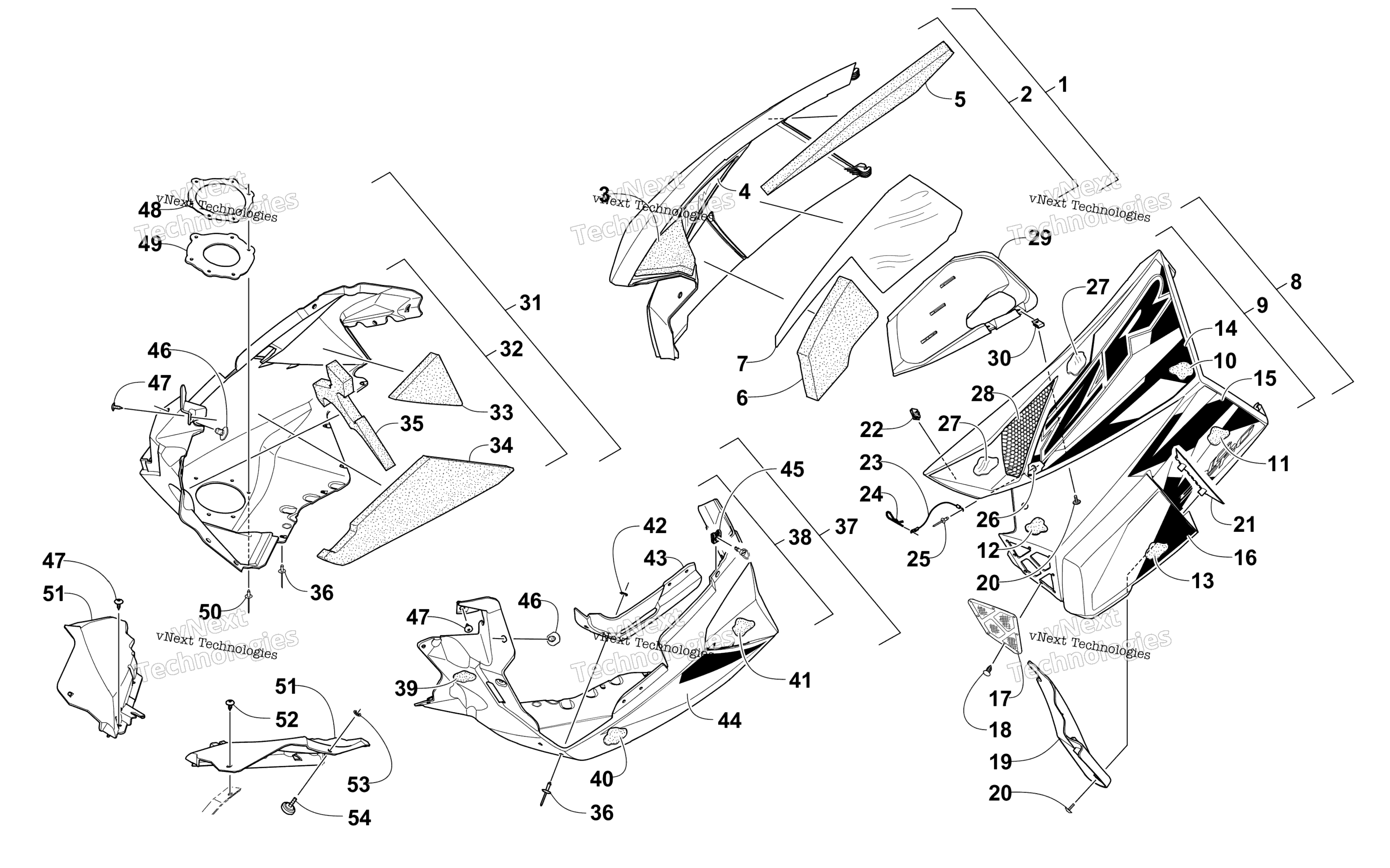 Skid Plate и Side панель узел