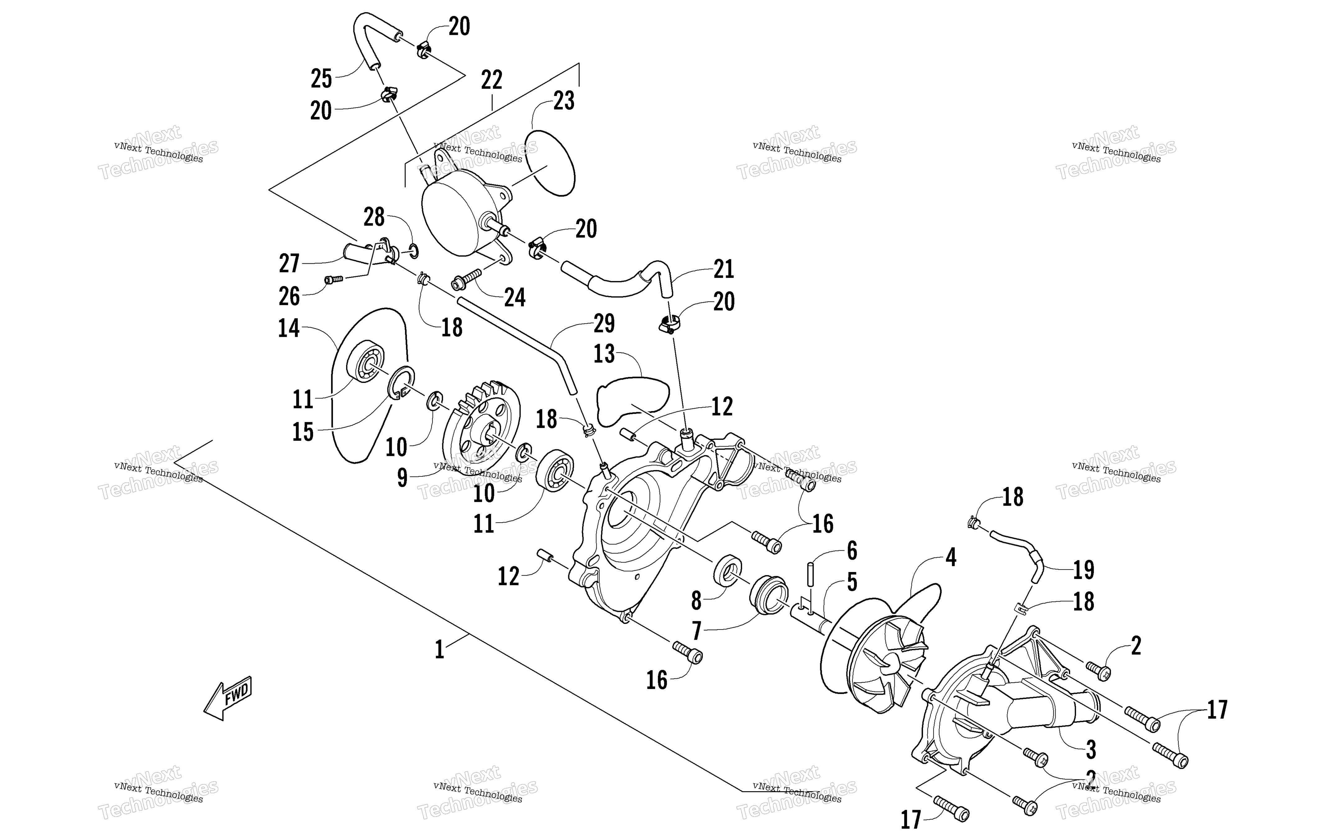 Система охлаждения Pump Assembly