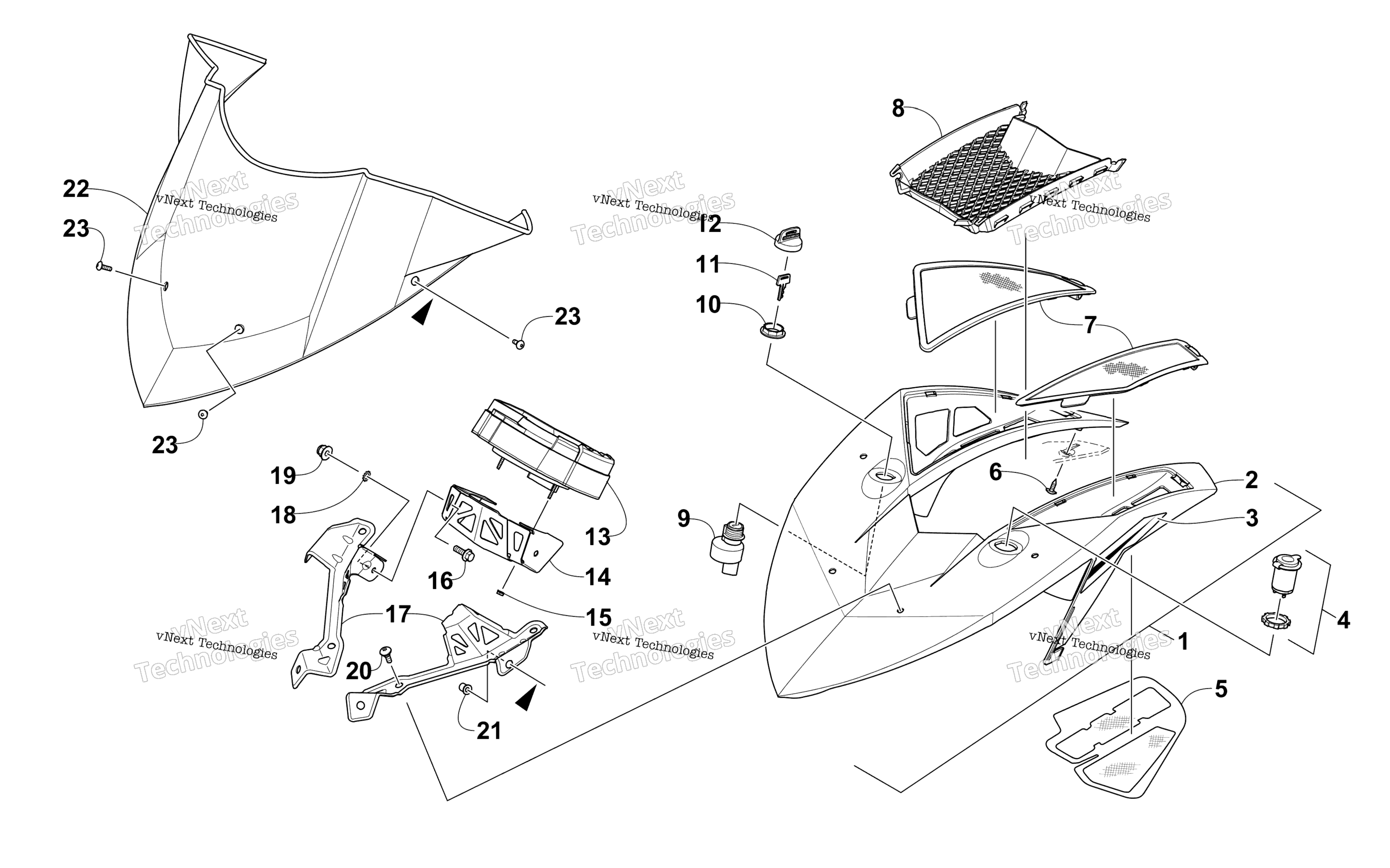 Ветровое стекло And Instruments Assemblies