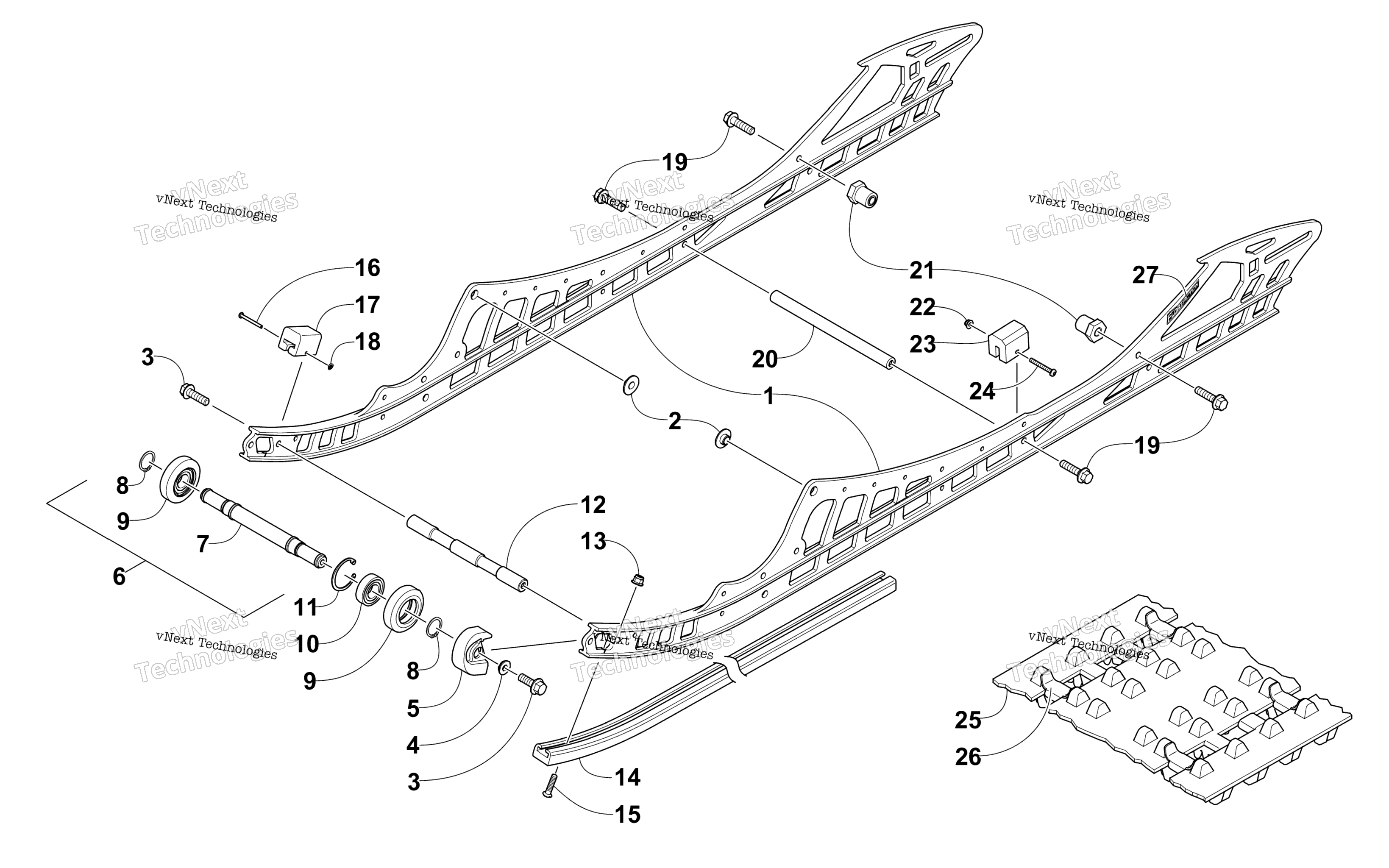 Slide Rail и Track узел