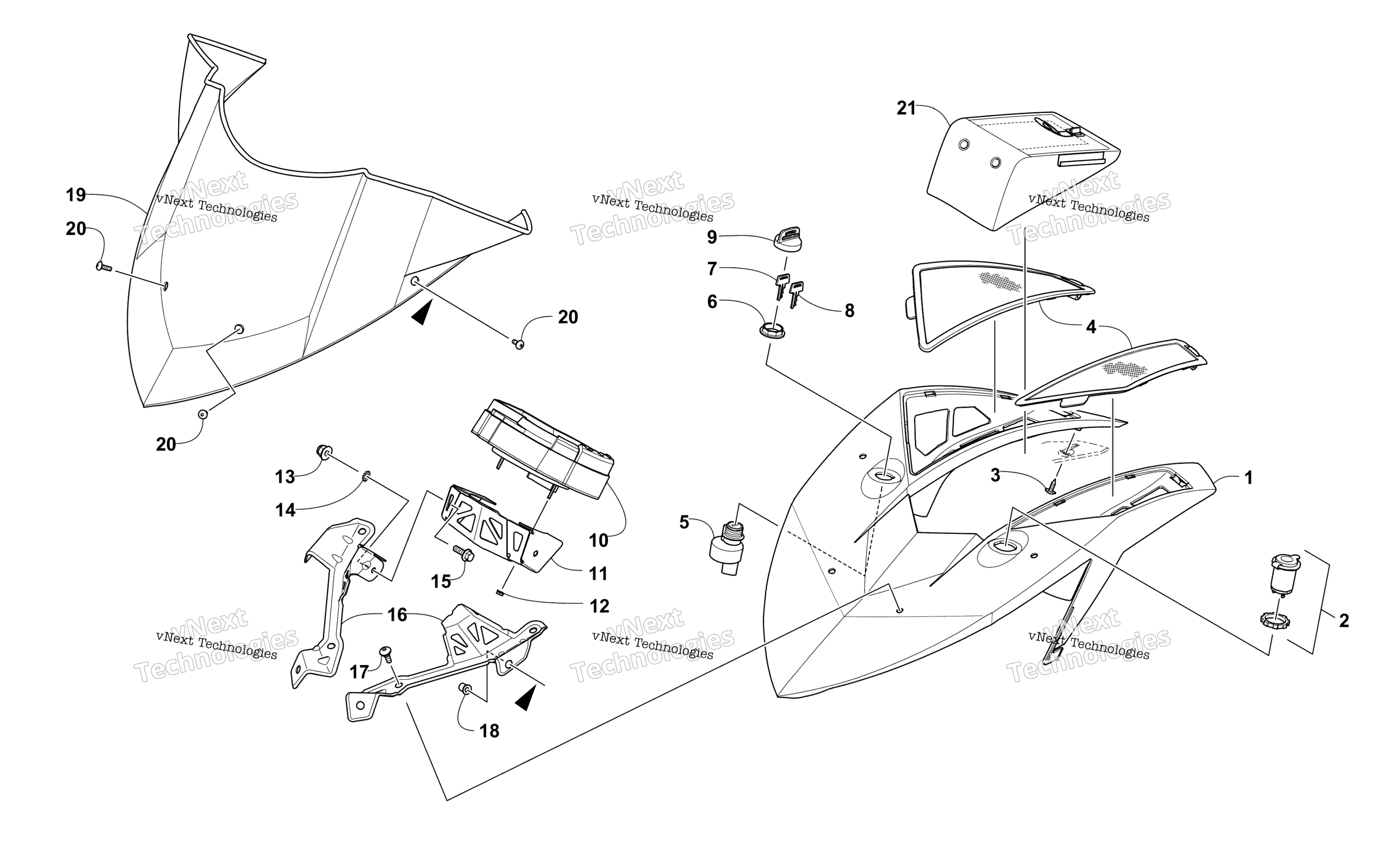 Ветровое стекло And Instruments Assemblies