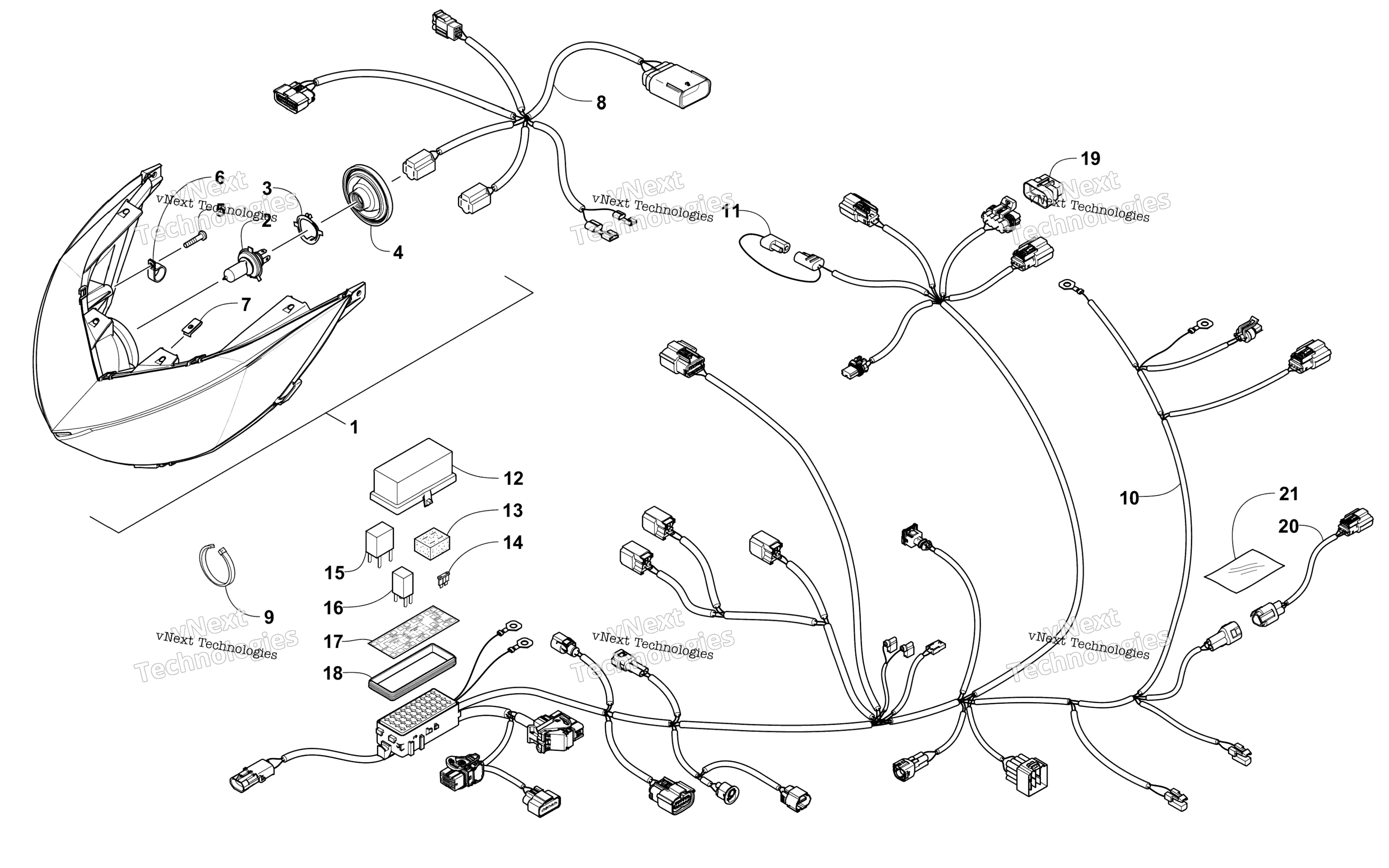 Фара And Wiring Assemblies