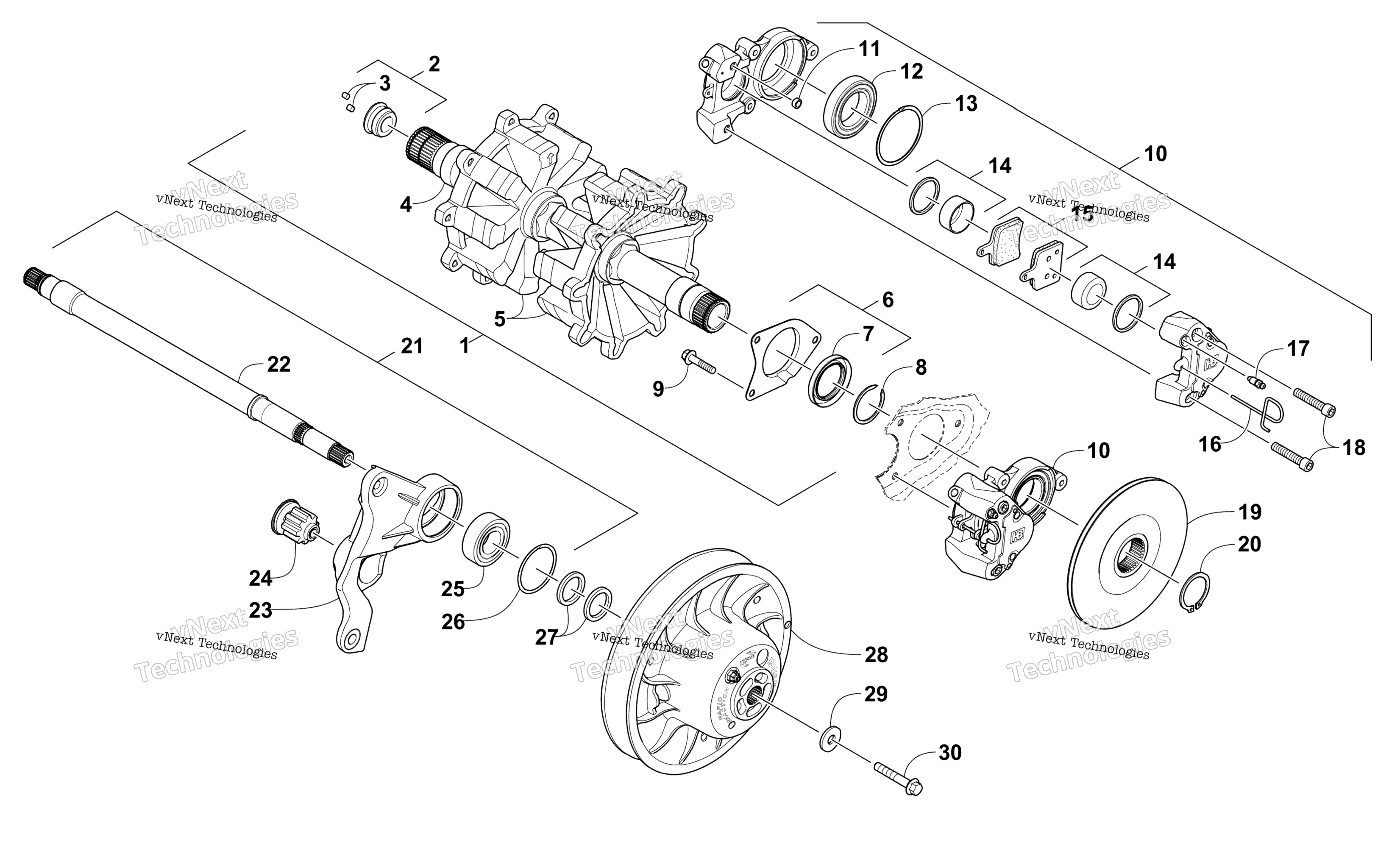 Привод Train Shafts And Brake Assemblies