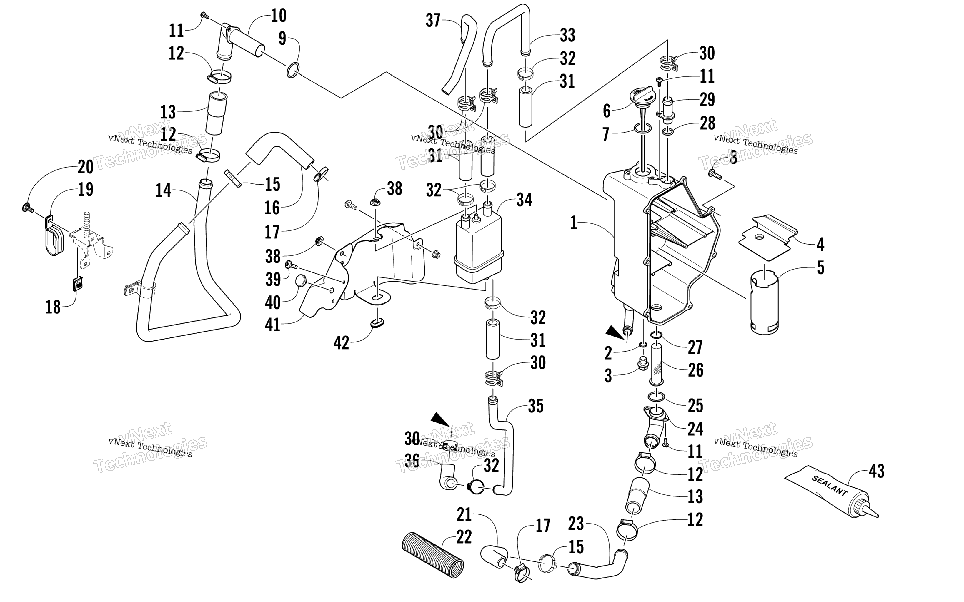 масляный Tank Assembly