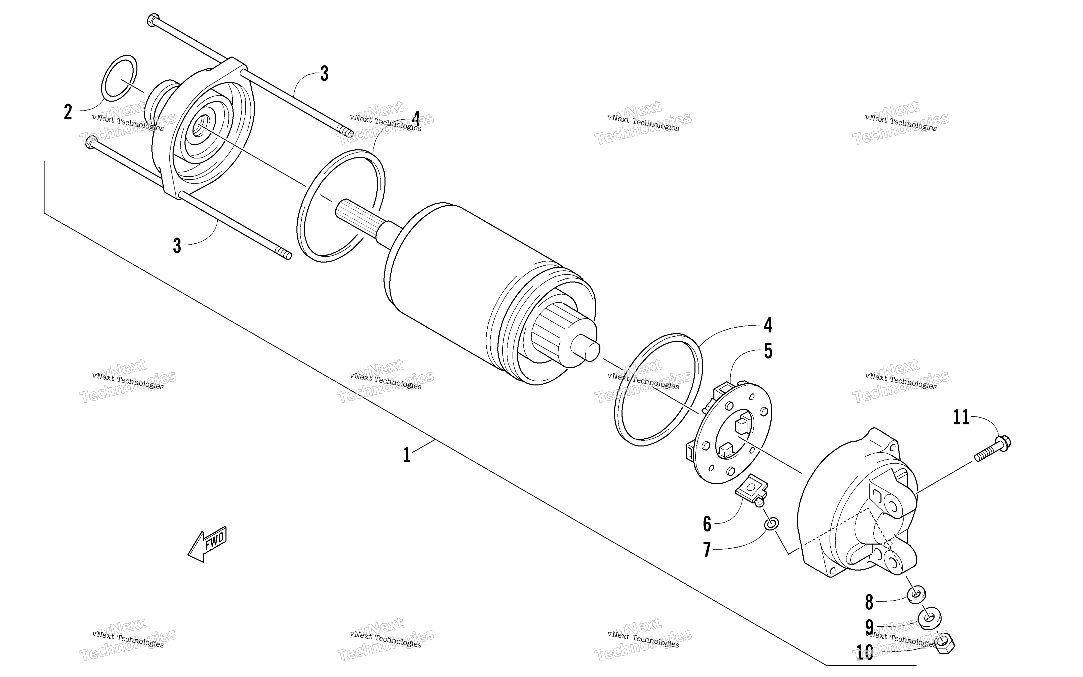 Стартер Motor Assembly