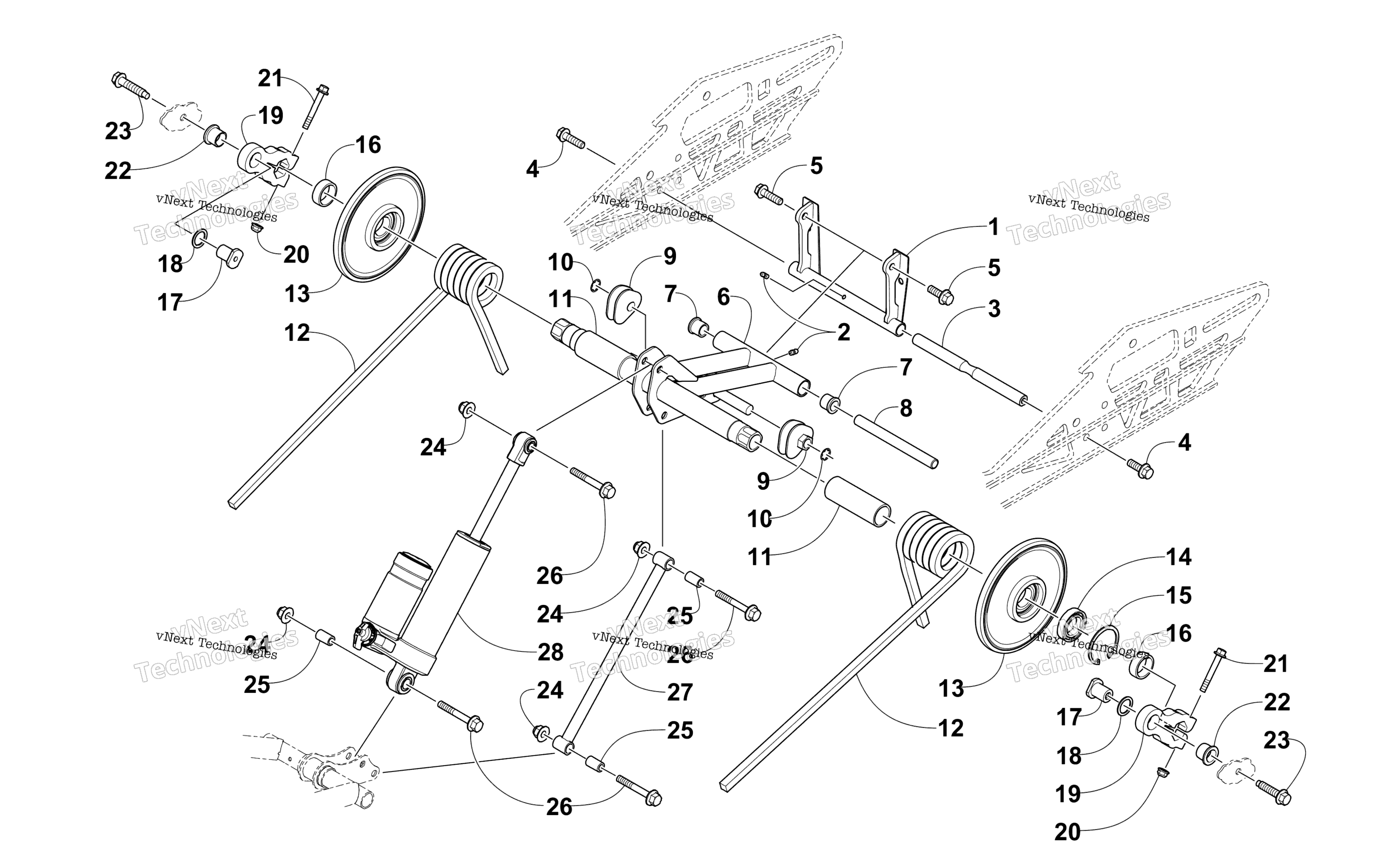 Задняя часть Suspension Rear Arm Assembly