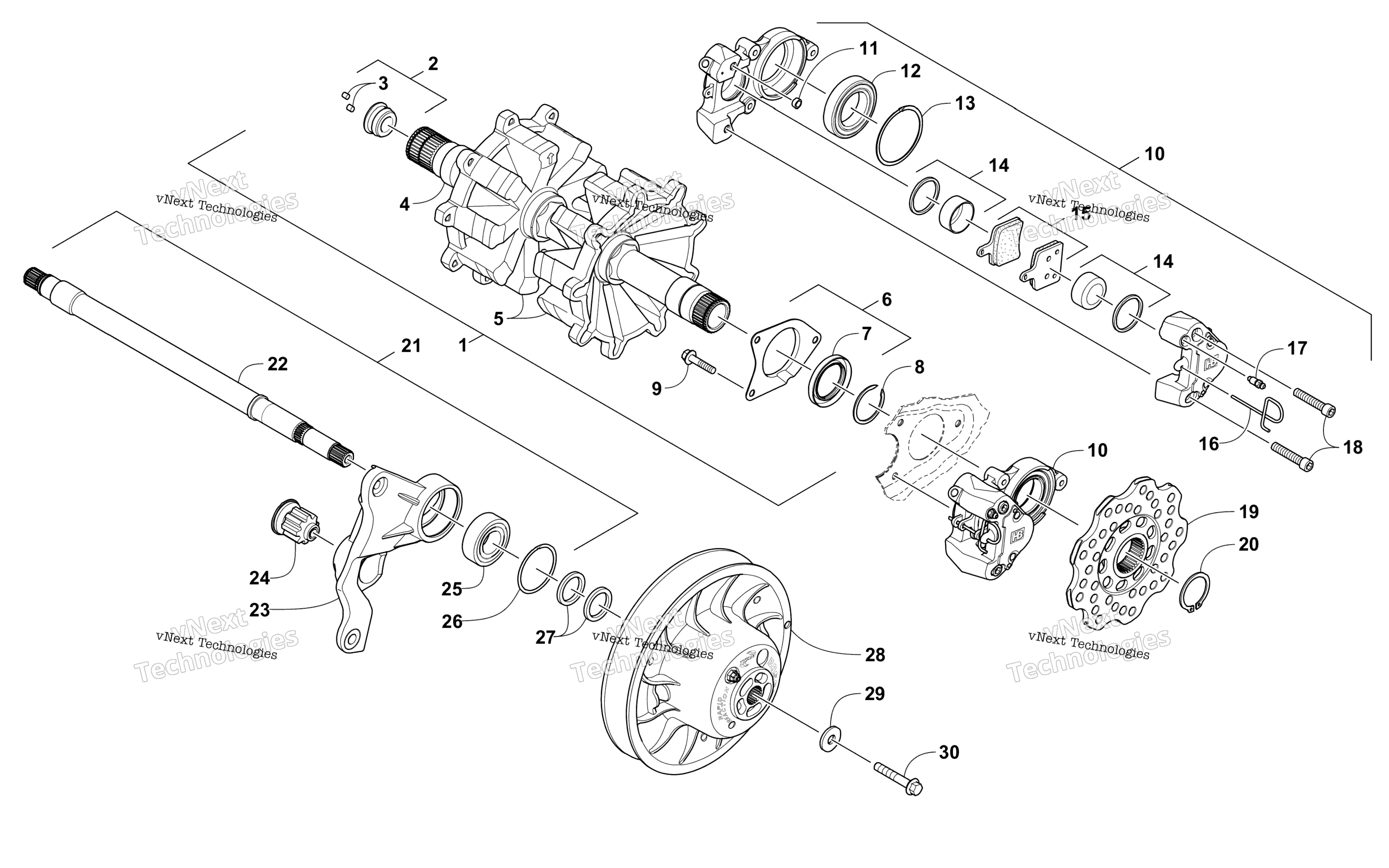 Привод Train Shafts And Brake Assemblies