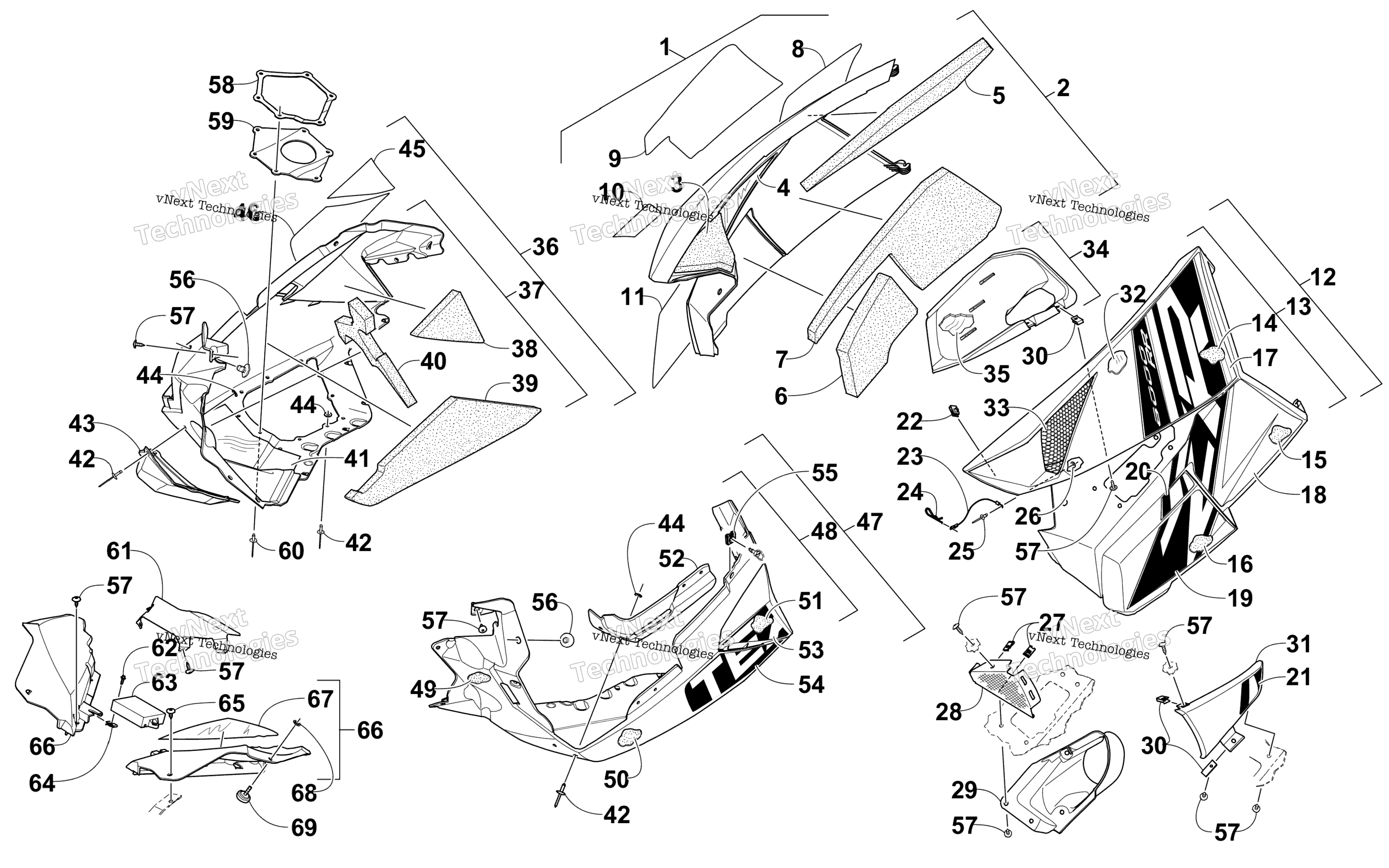 Skid Plate и Side панель узел
