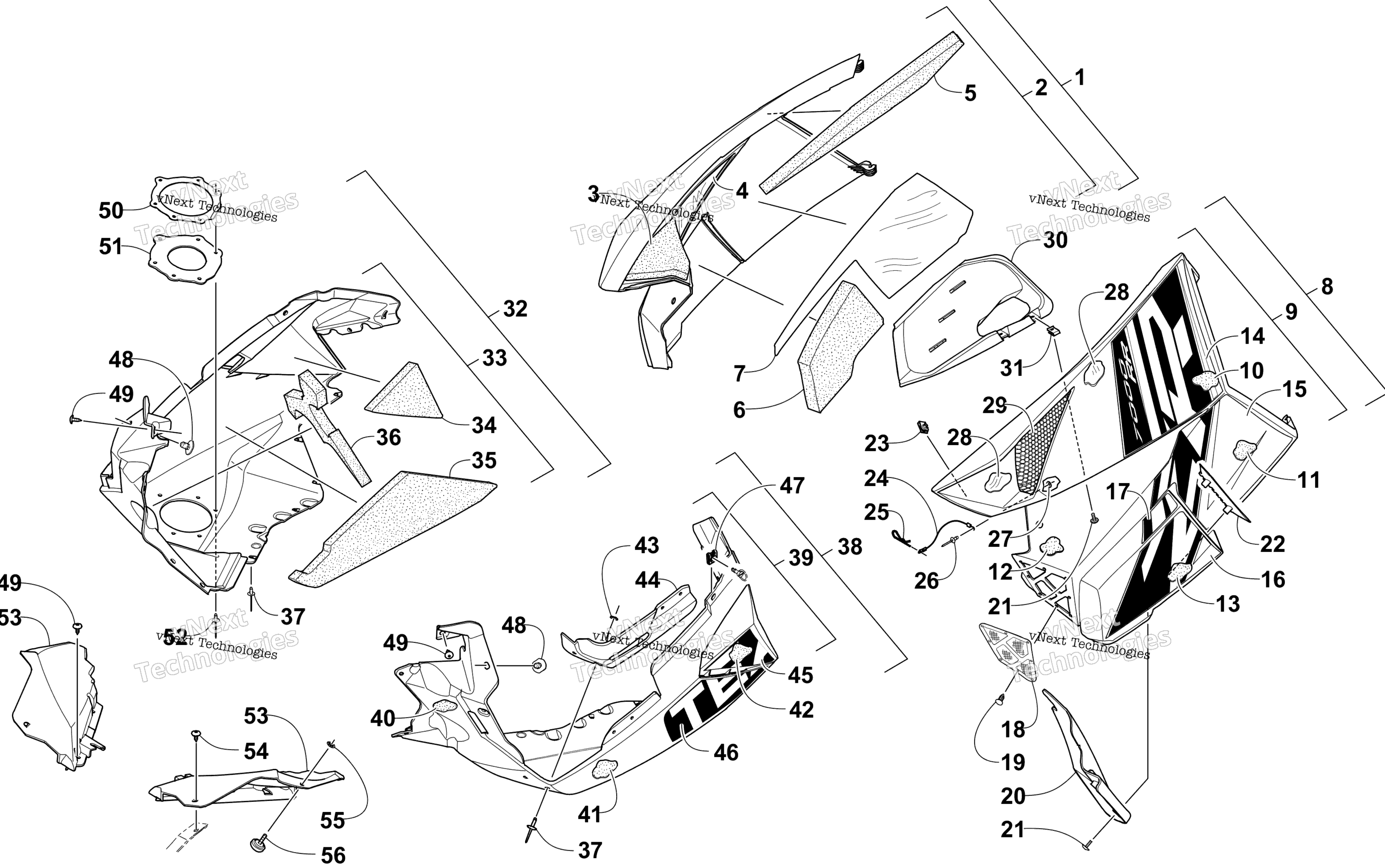 Skid Plate и Side панель узел