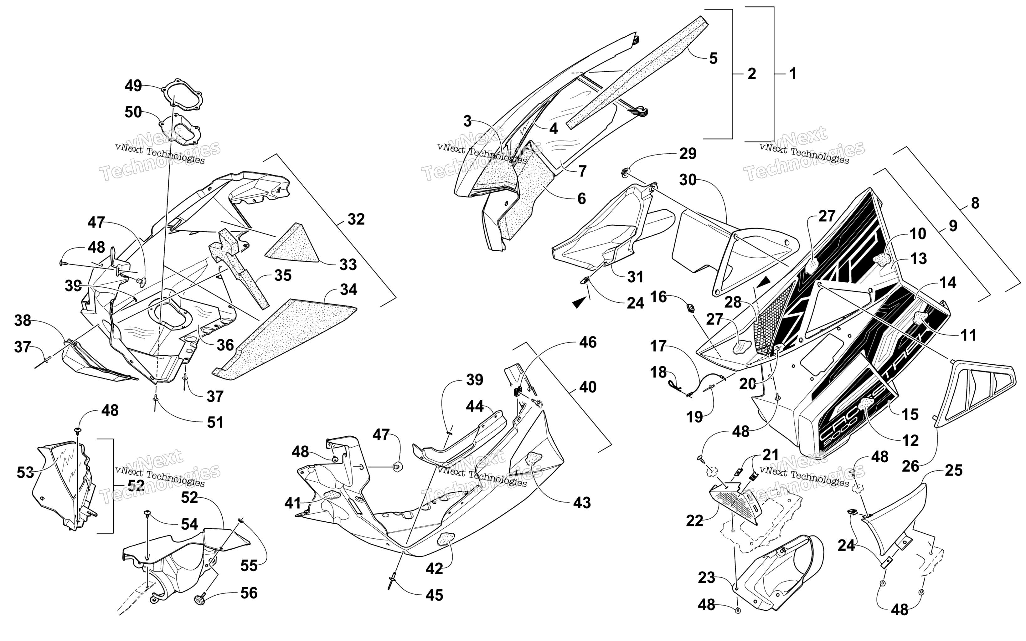 Skid Plate и Side панель узел