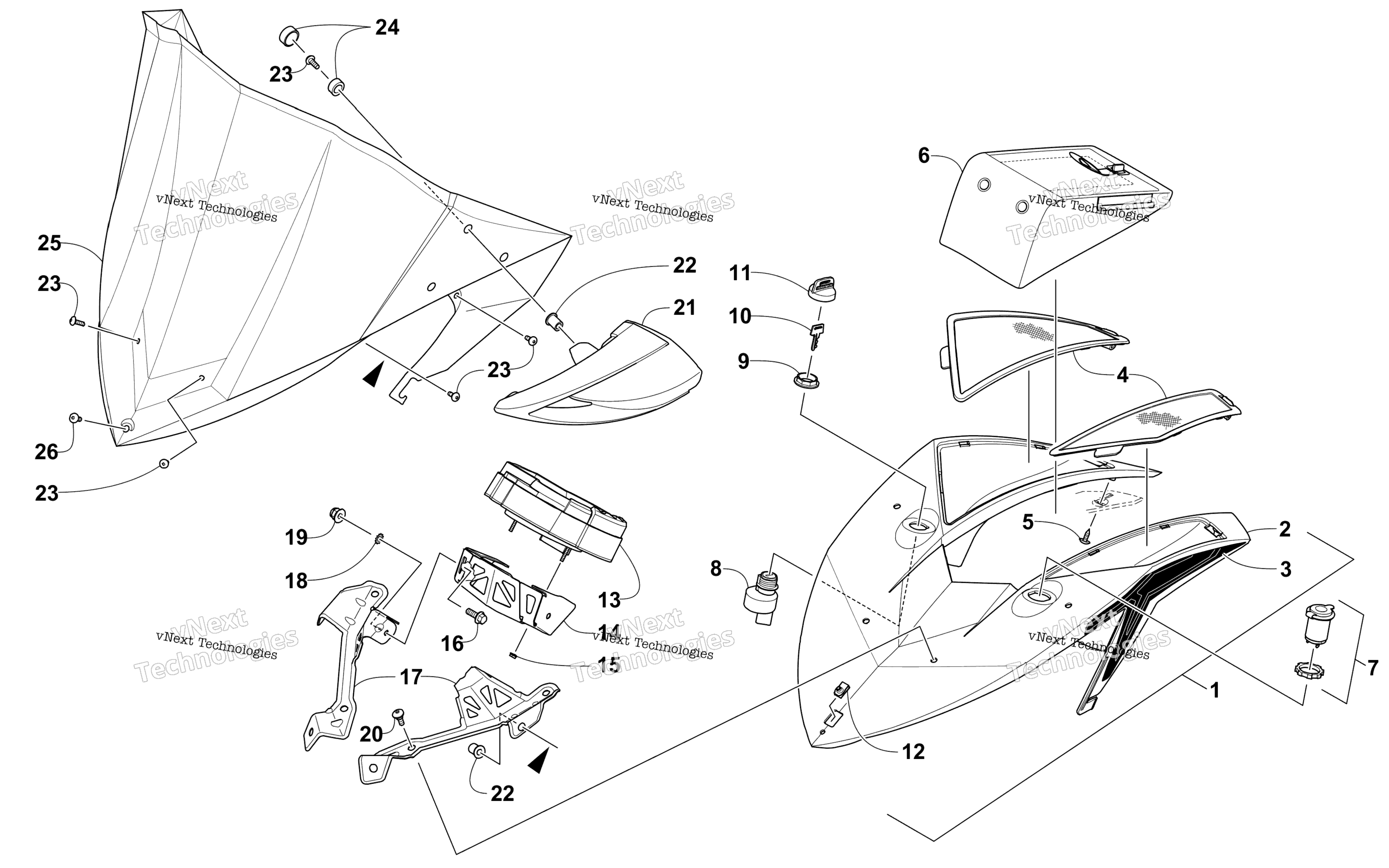 Ветровое стекло And Instruments Assemblies