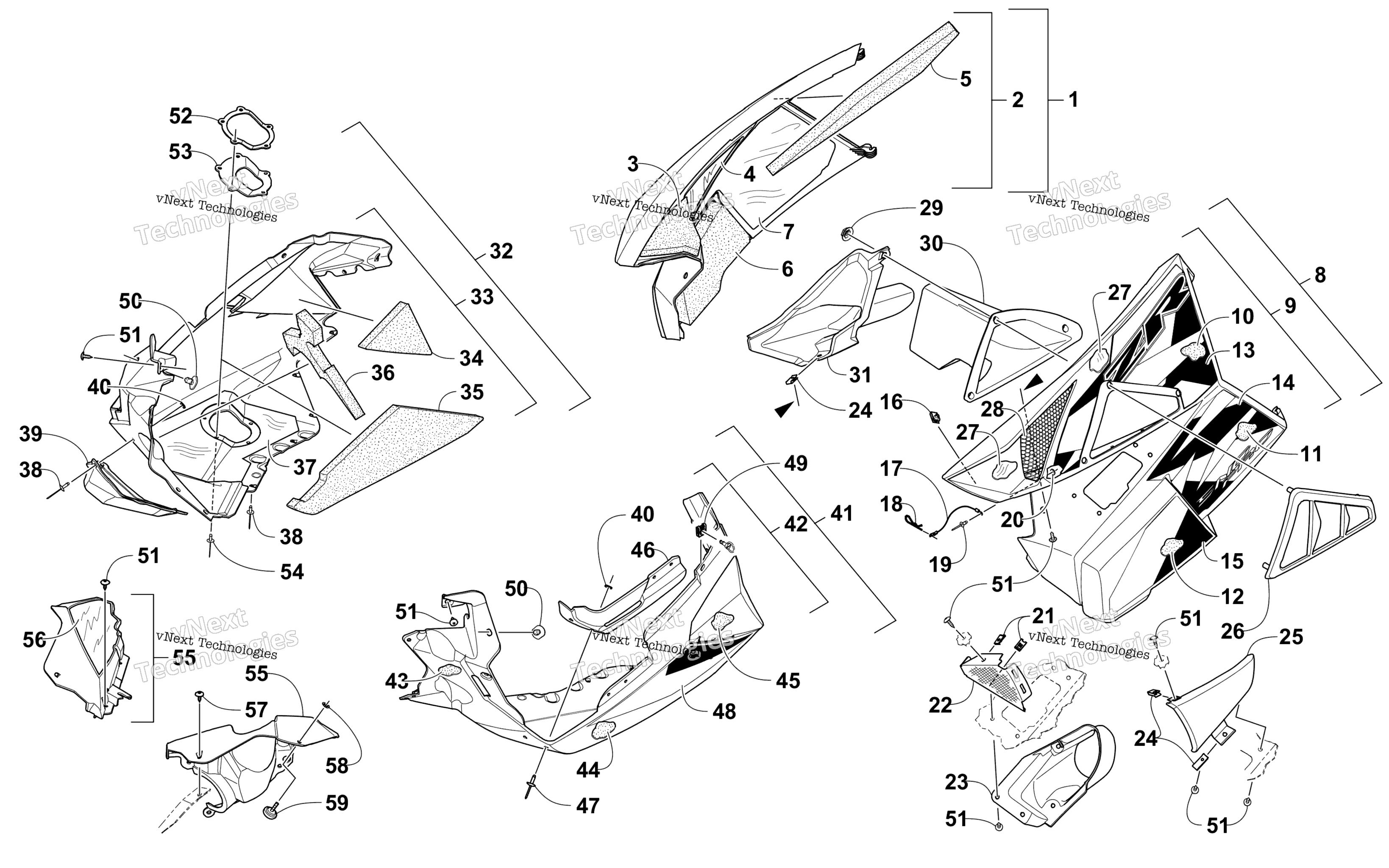 Skid Plate и Side панель узел