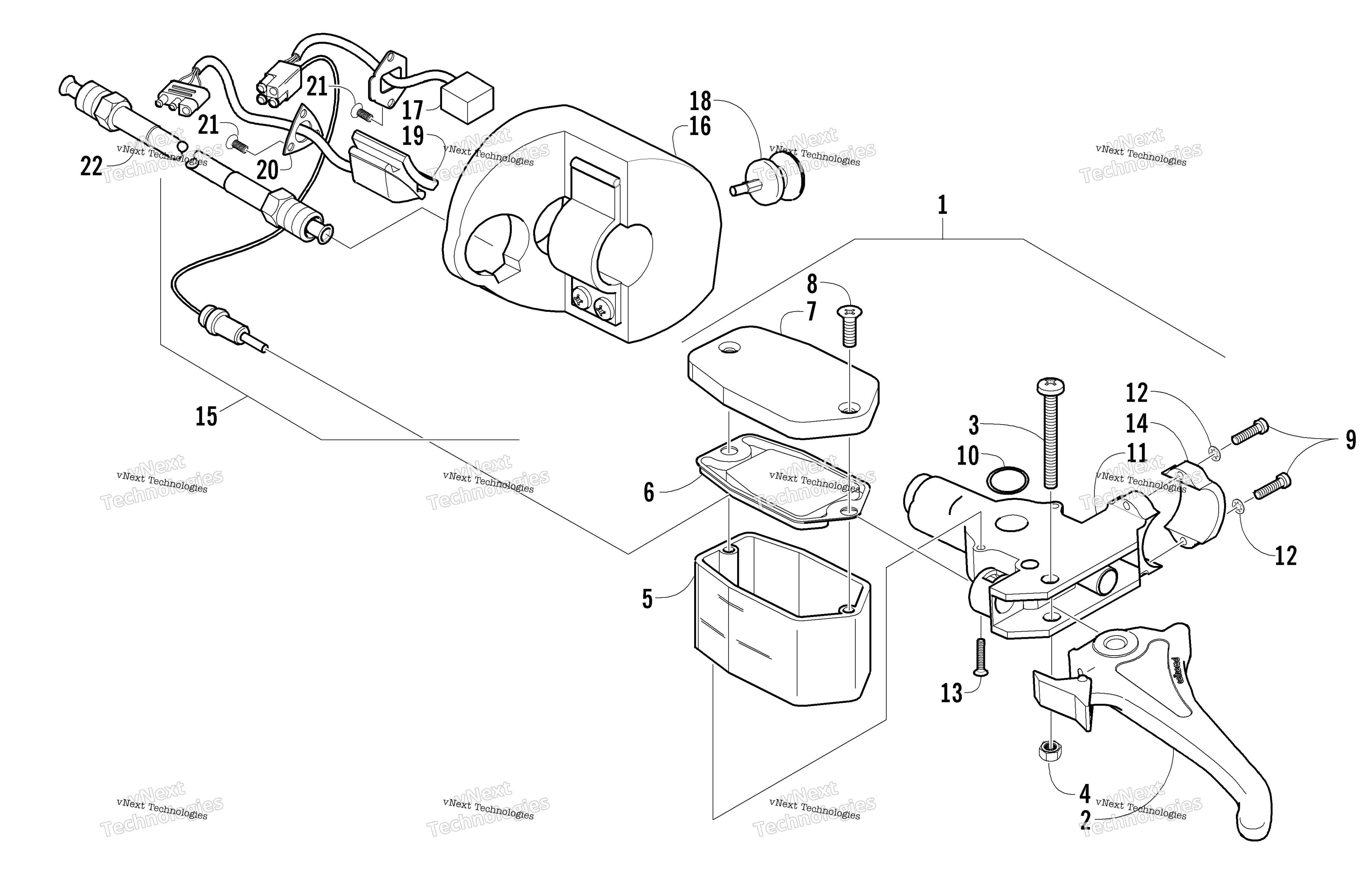 Hydraulic тормоз управление узел