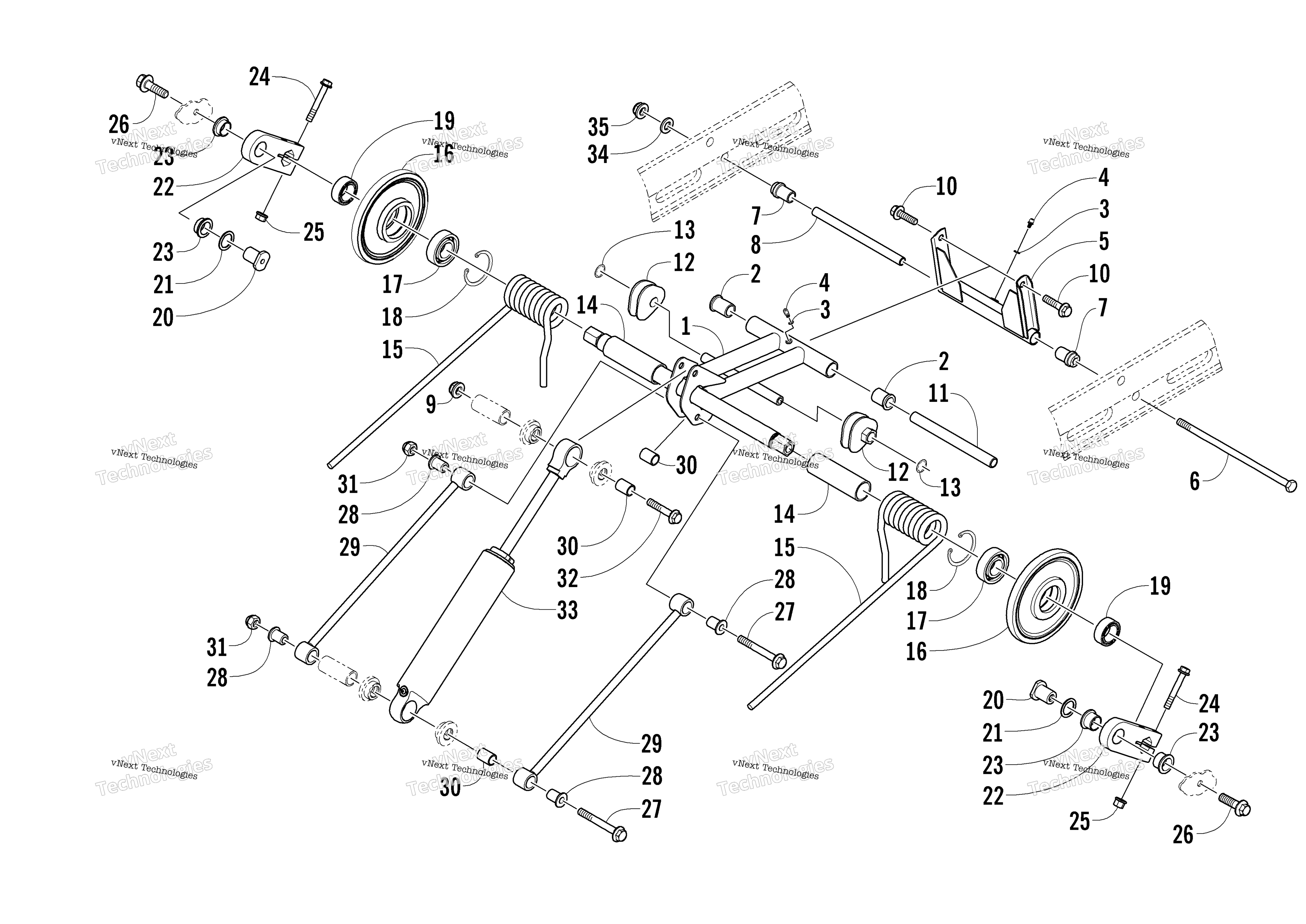 Задняя часть Suspension Rear Arm Assembly