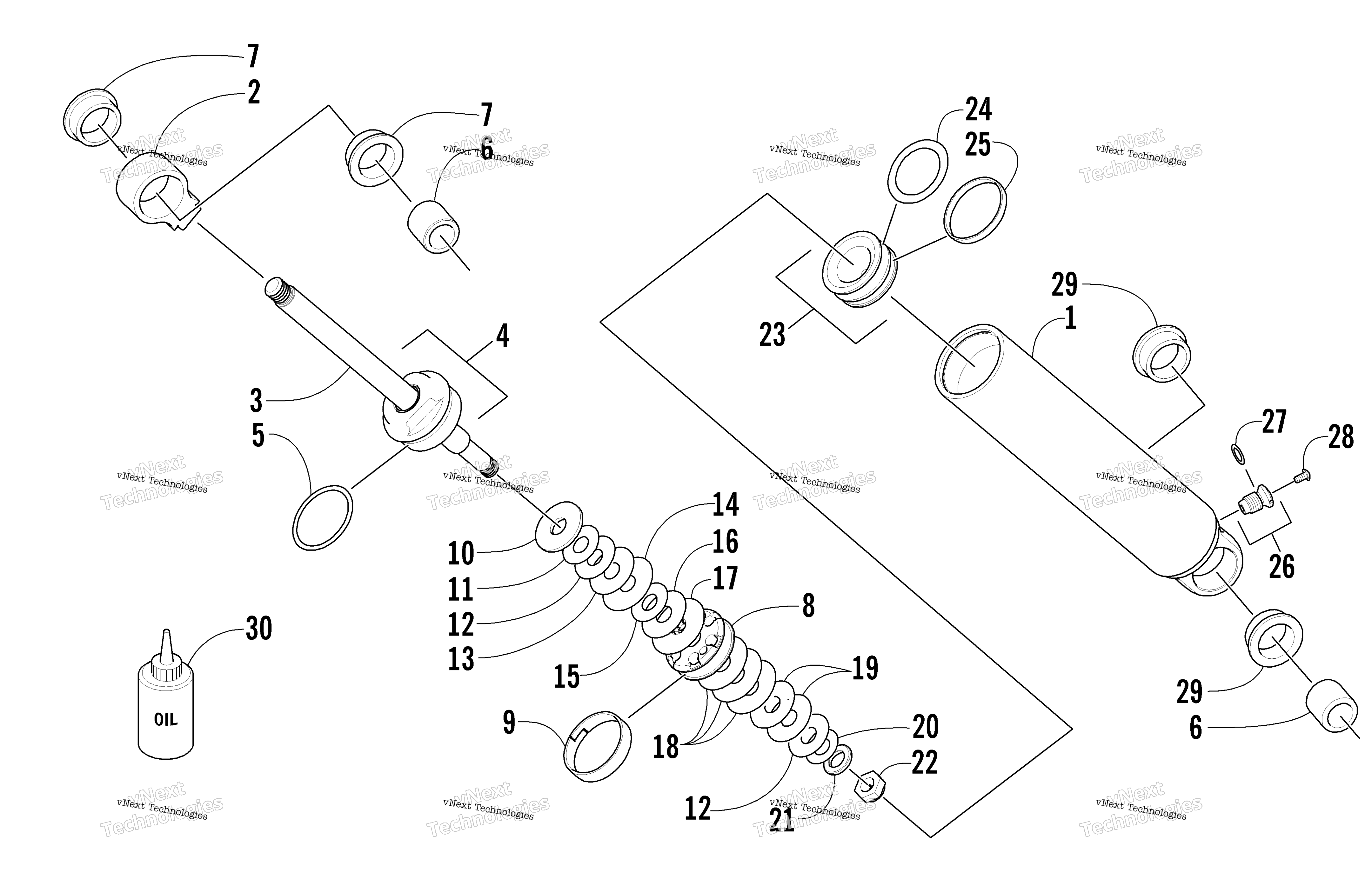 Задняя часть Suspension Rear Arm Shock Absorber