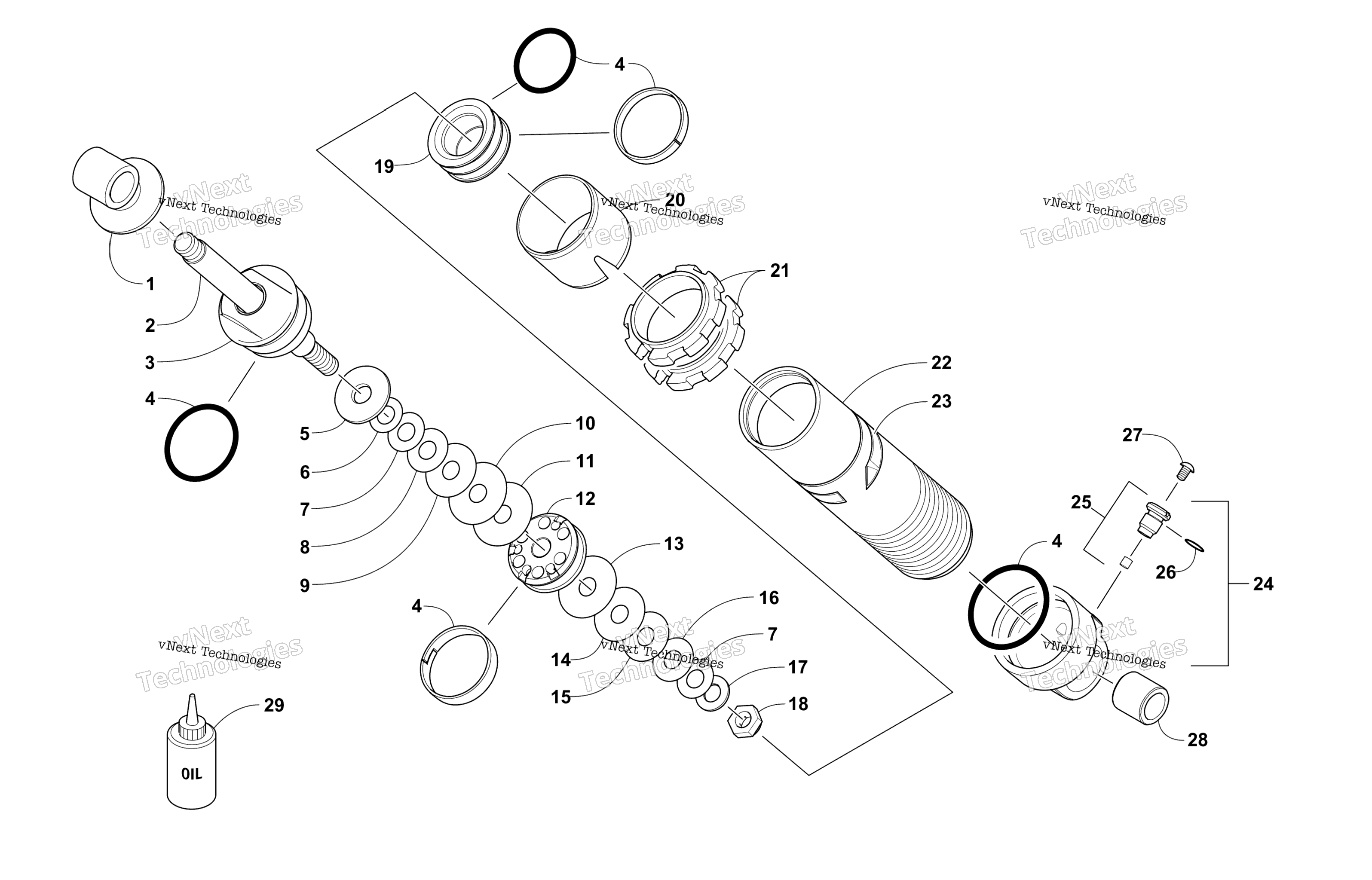 Задняя часть Suspension Front Arm Shock Absorber