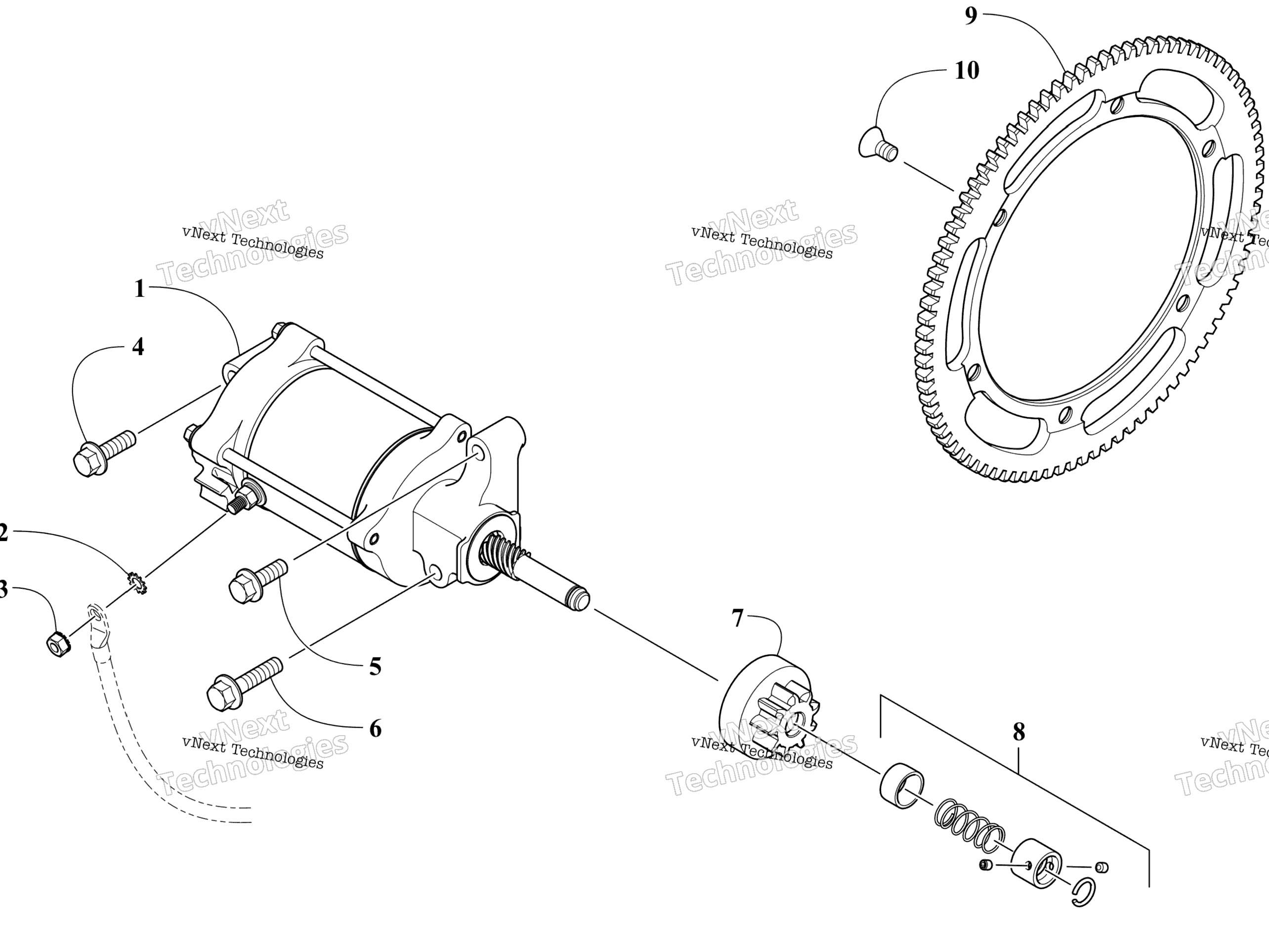 Стартер Motor Assembly