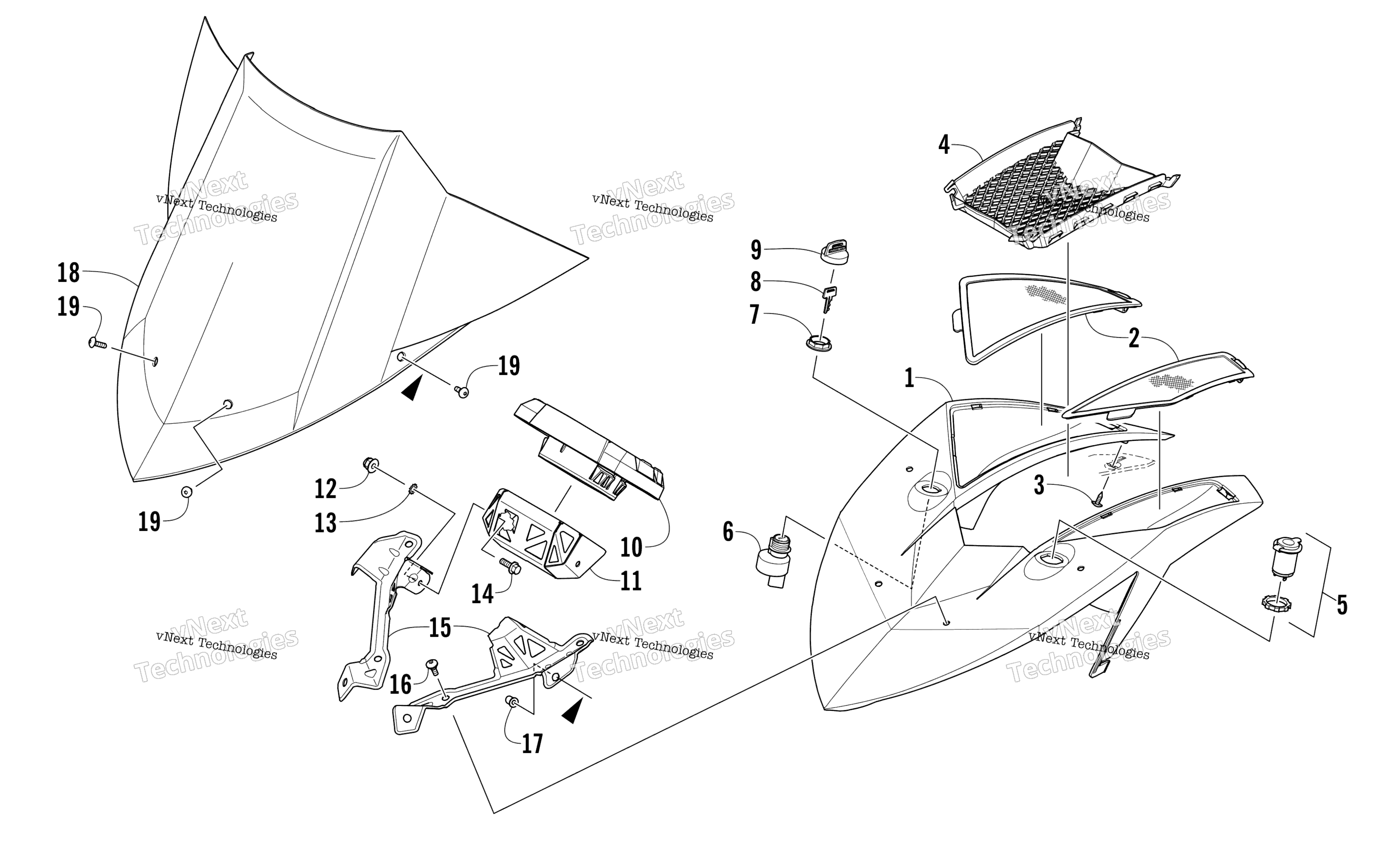 Ветровое стекло And Instruments Assemblies