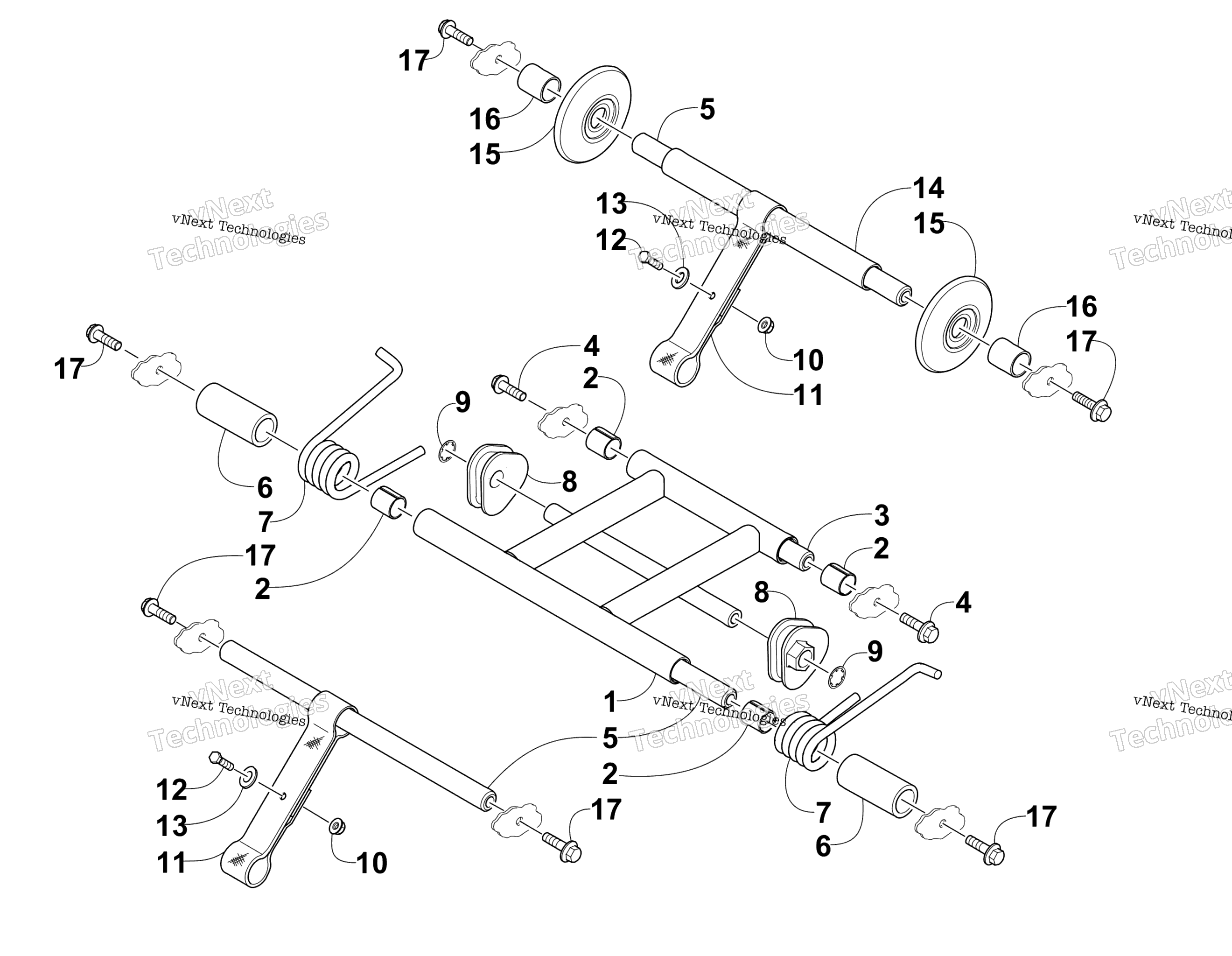 Задняя часть Suspension Arm Assembly