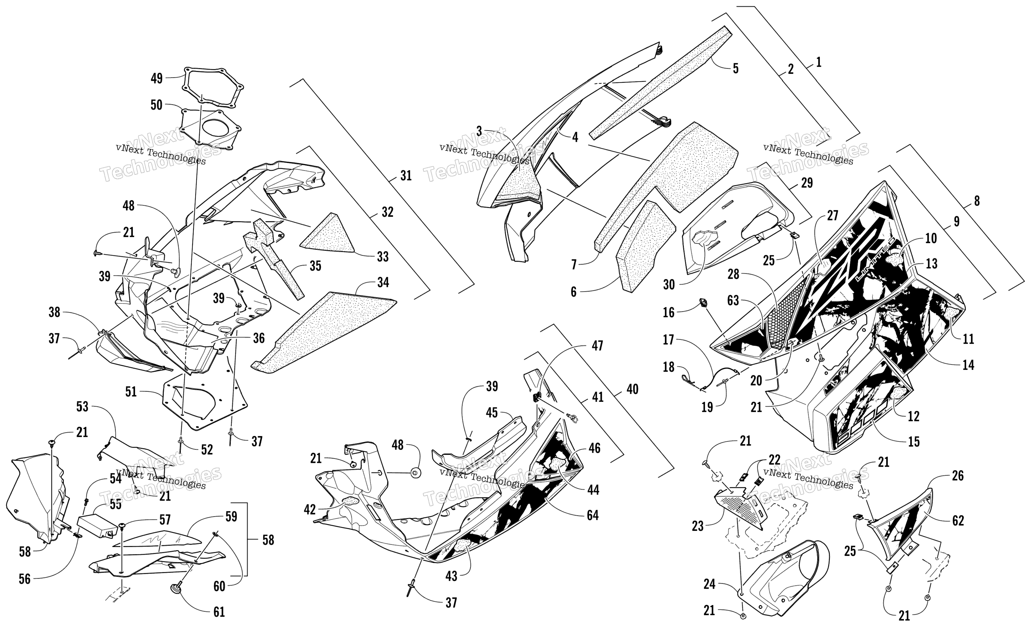 Skid Plate и Side панель узел