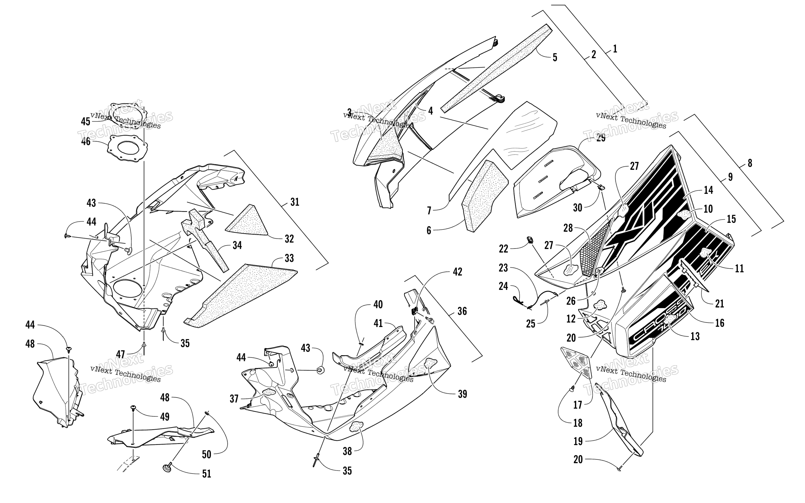 Skid Plate и Side панель узел