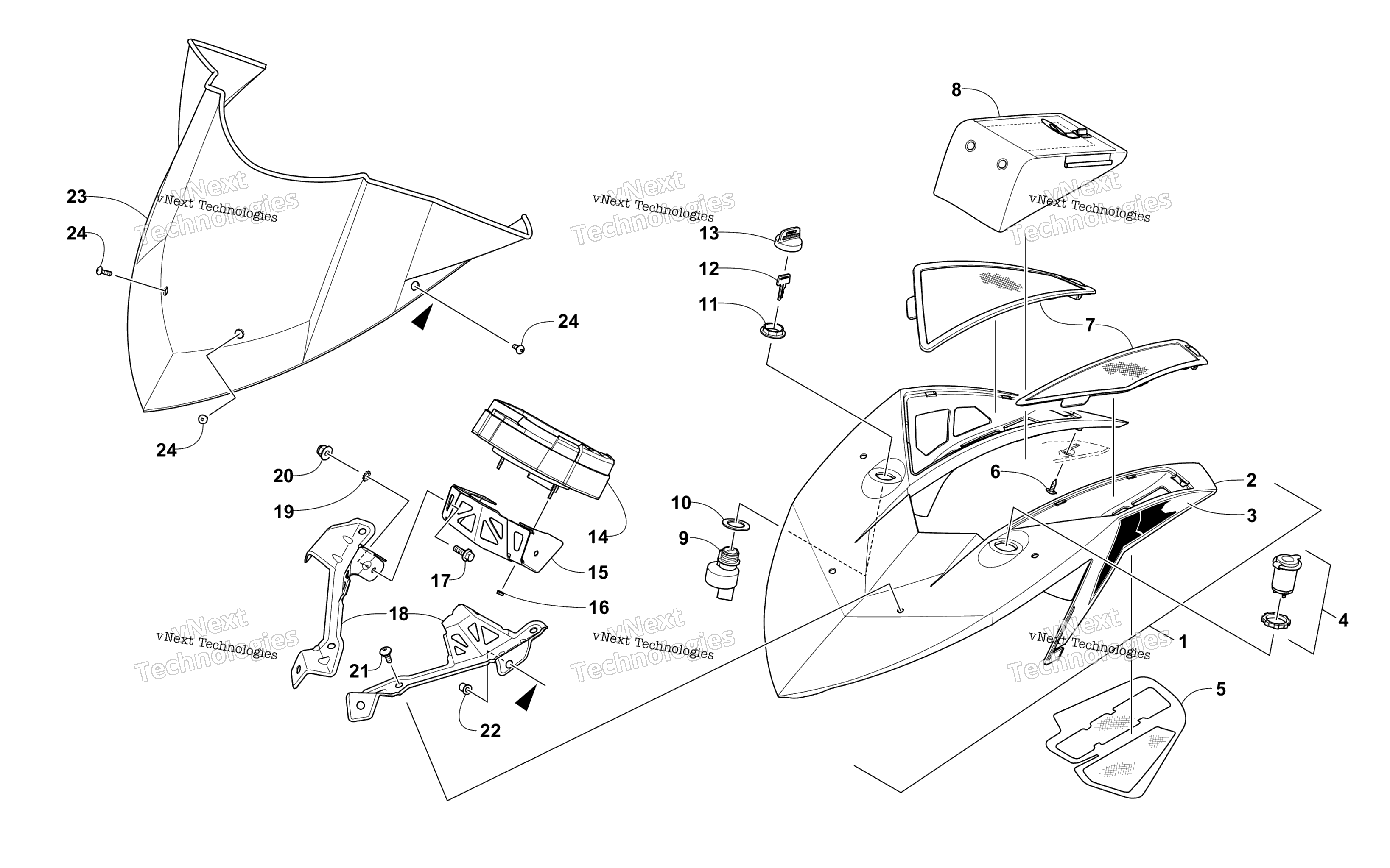Ветровое стекло And Instruments Assemblies