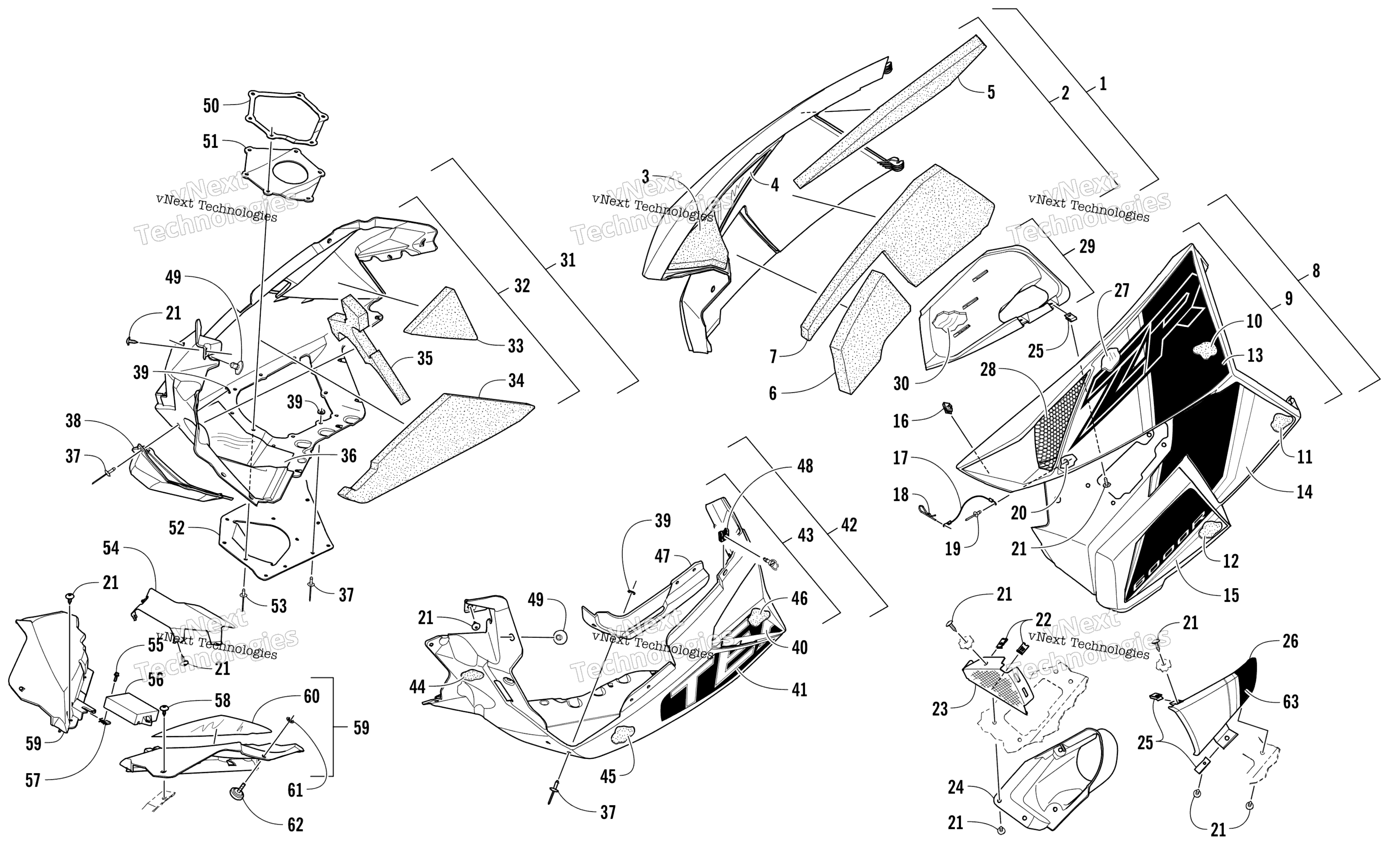 Skid Plate и Side панель узел