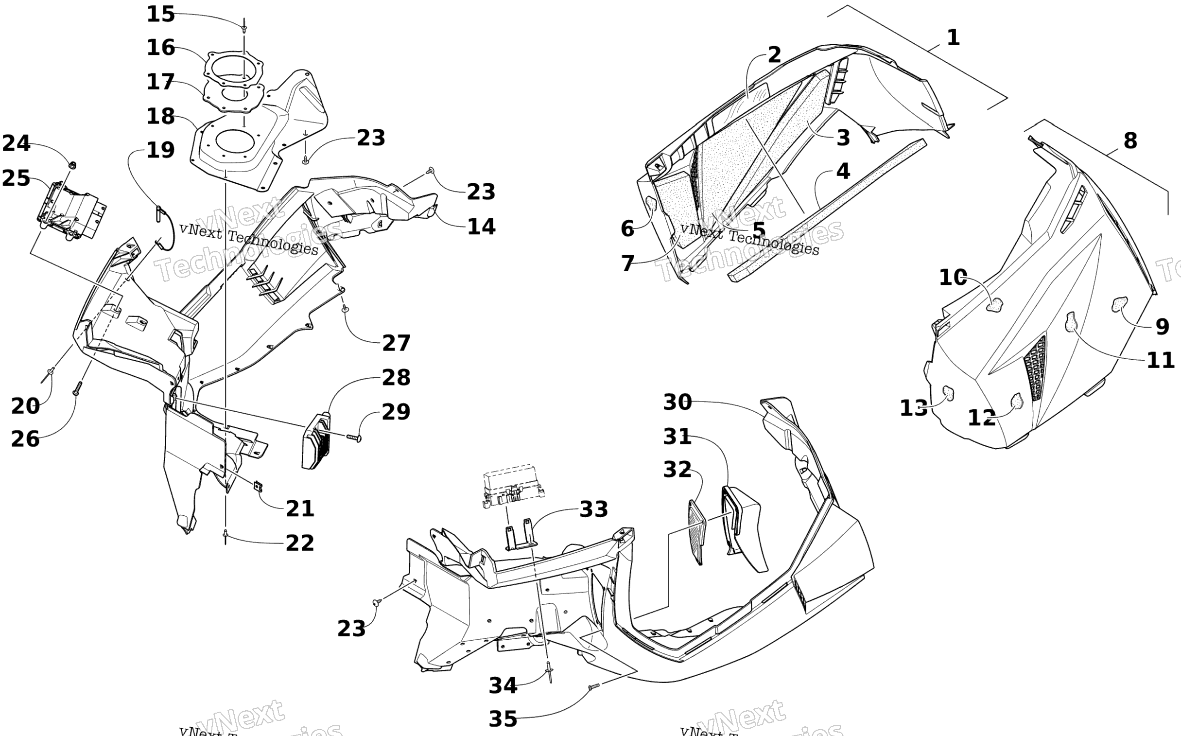 Skid Plate и Side панель узел