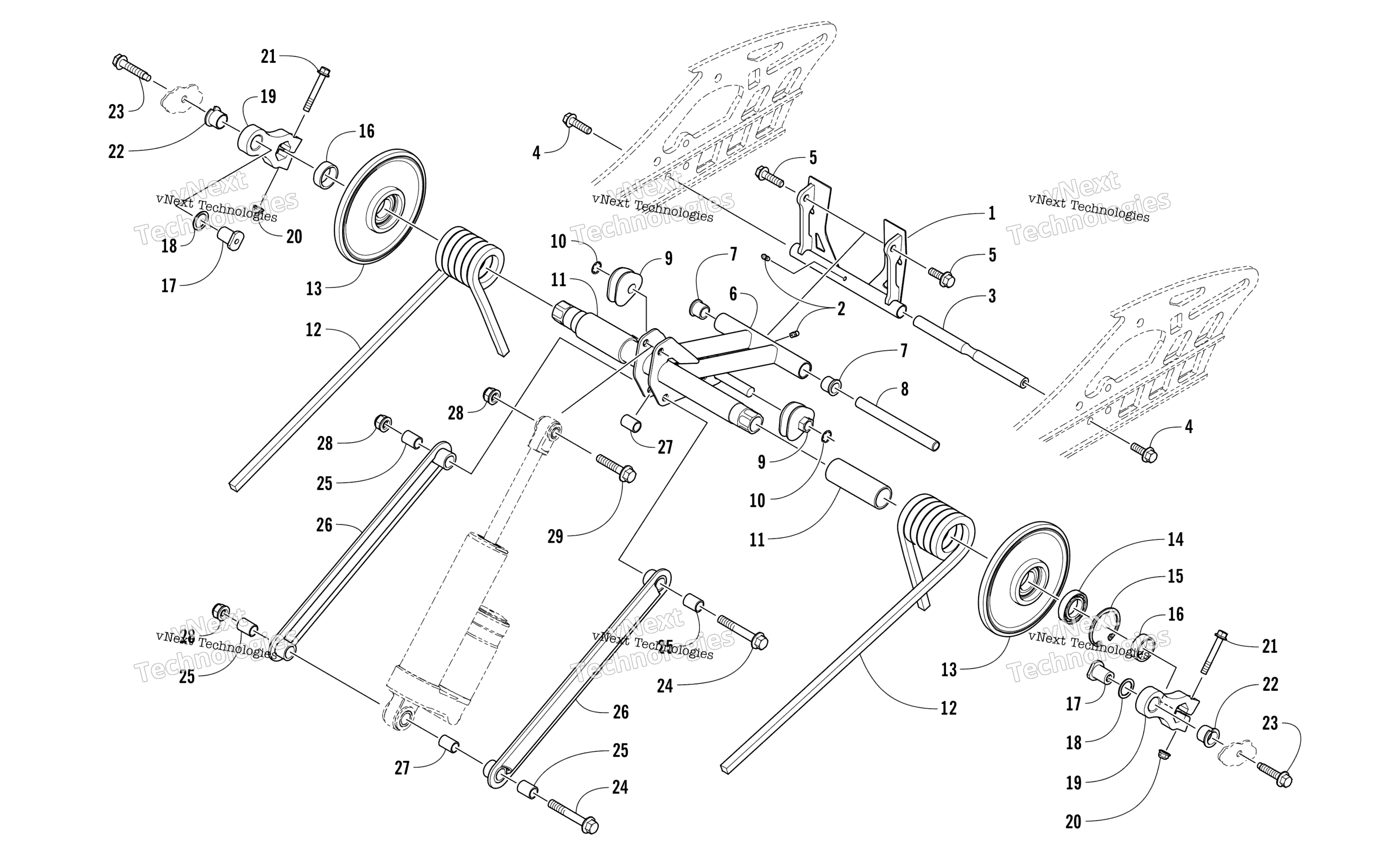 Задняя часть Suspension Rear Arm Assembly