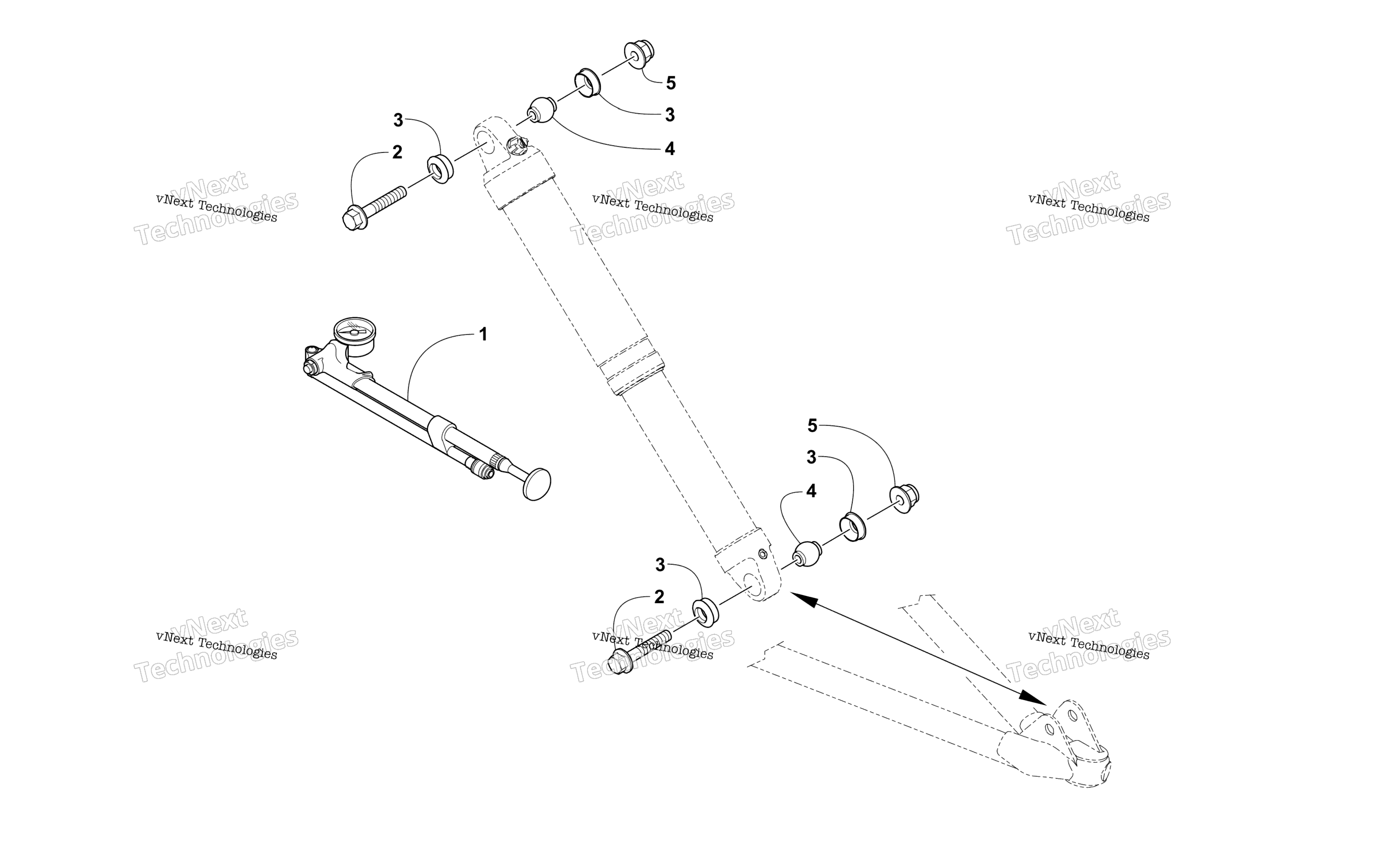 Передняя часть Shock Absorber Assembly