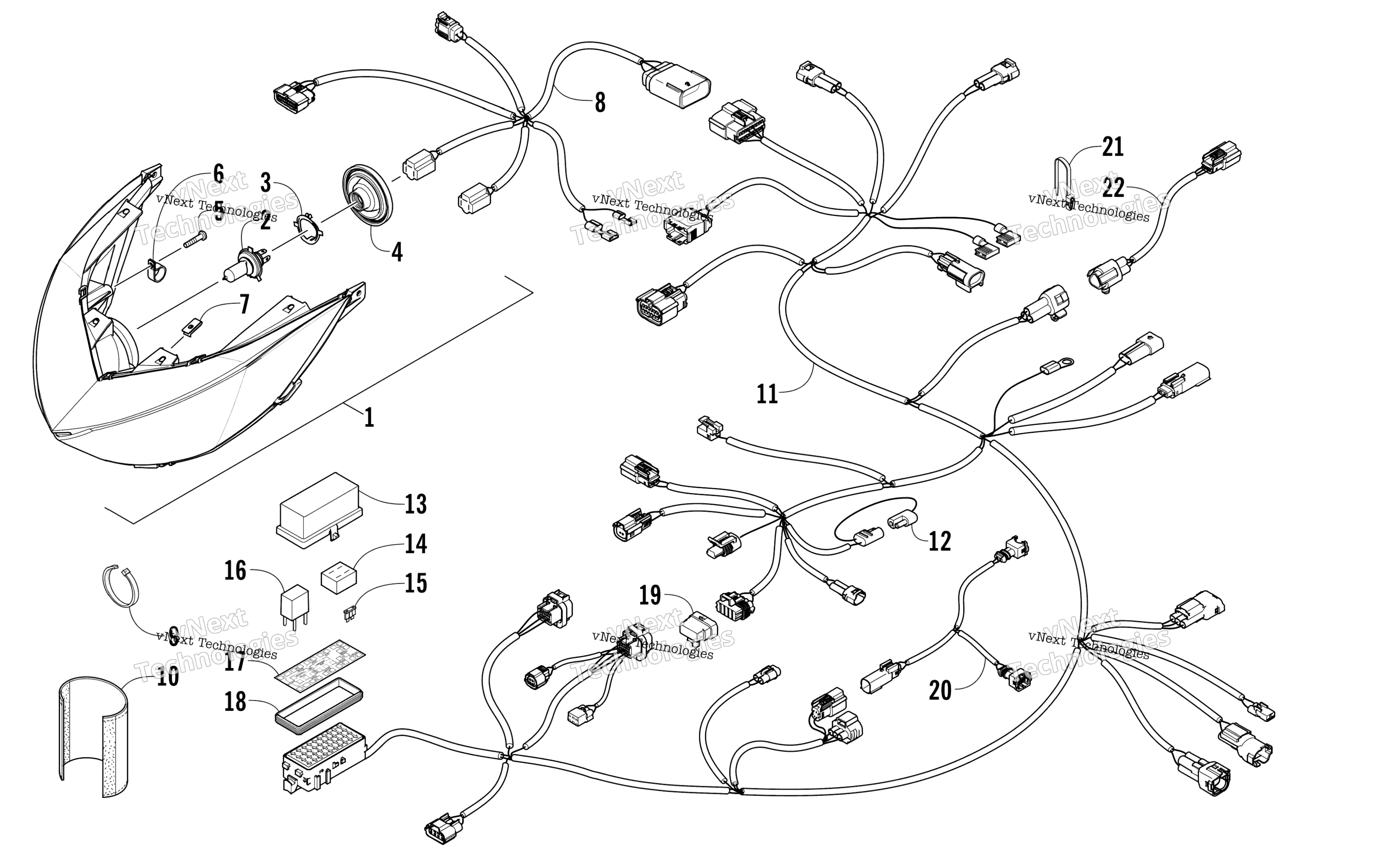 Фара And Wiring Assemblies