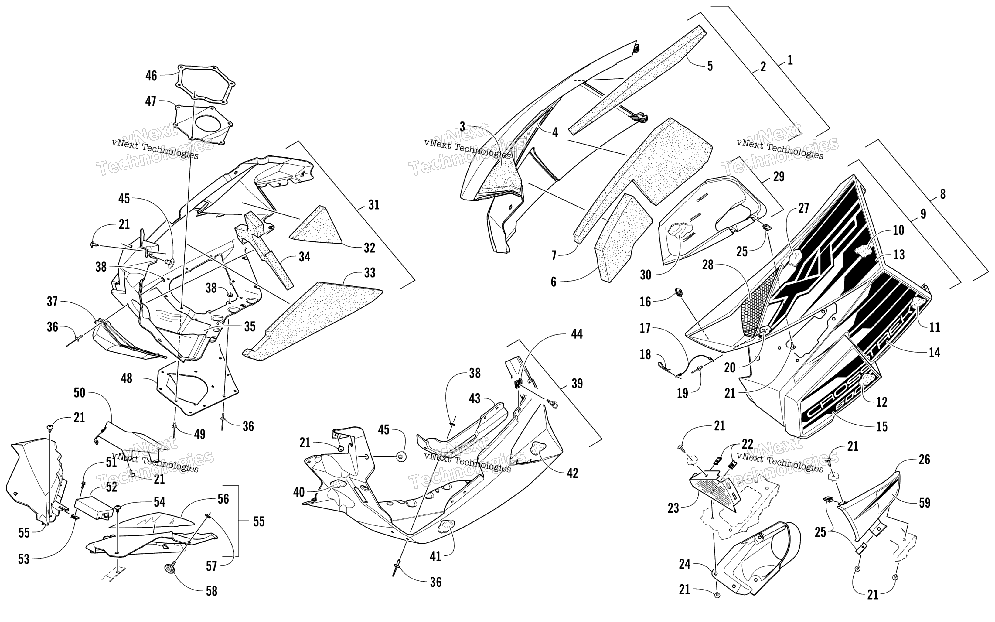 Skid Plate и Side панель узел