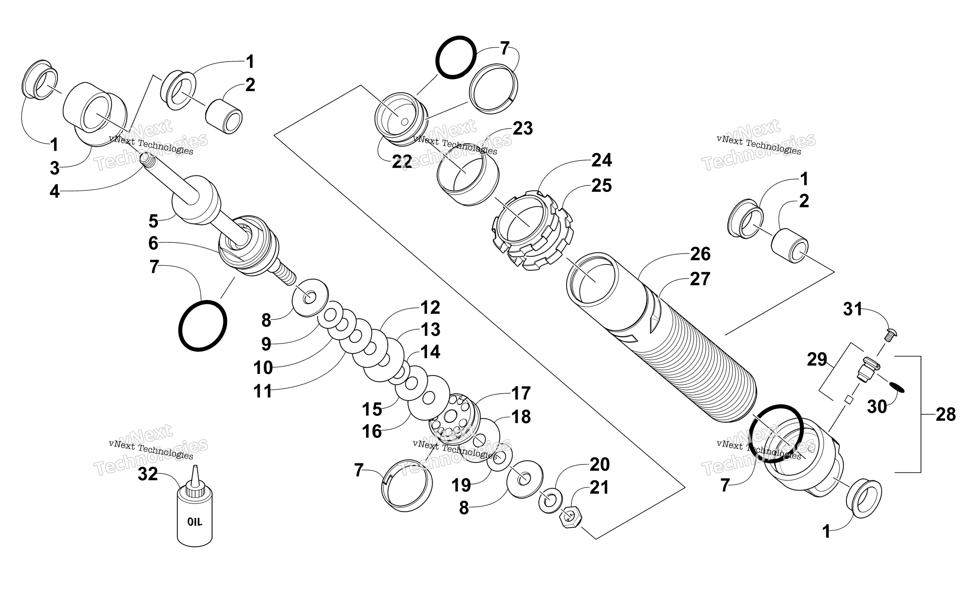 Передняя часть Suspension Shock Absorber