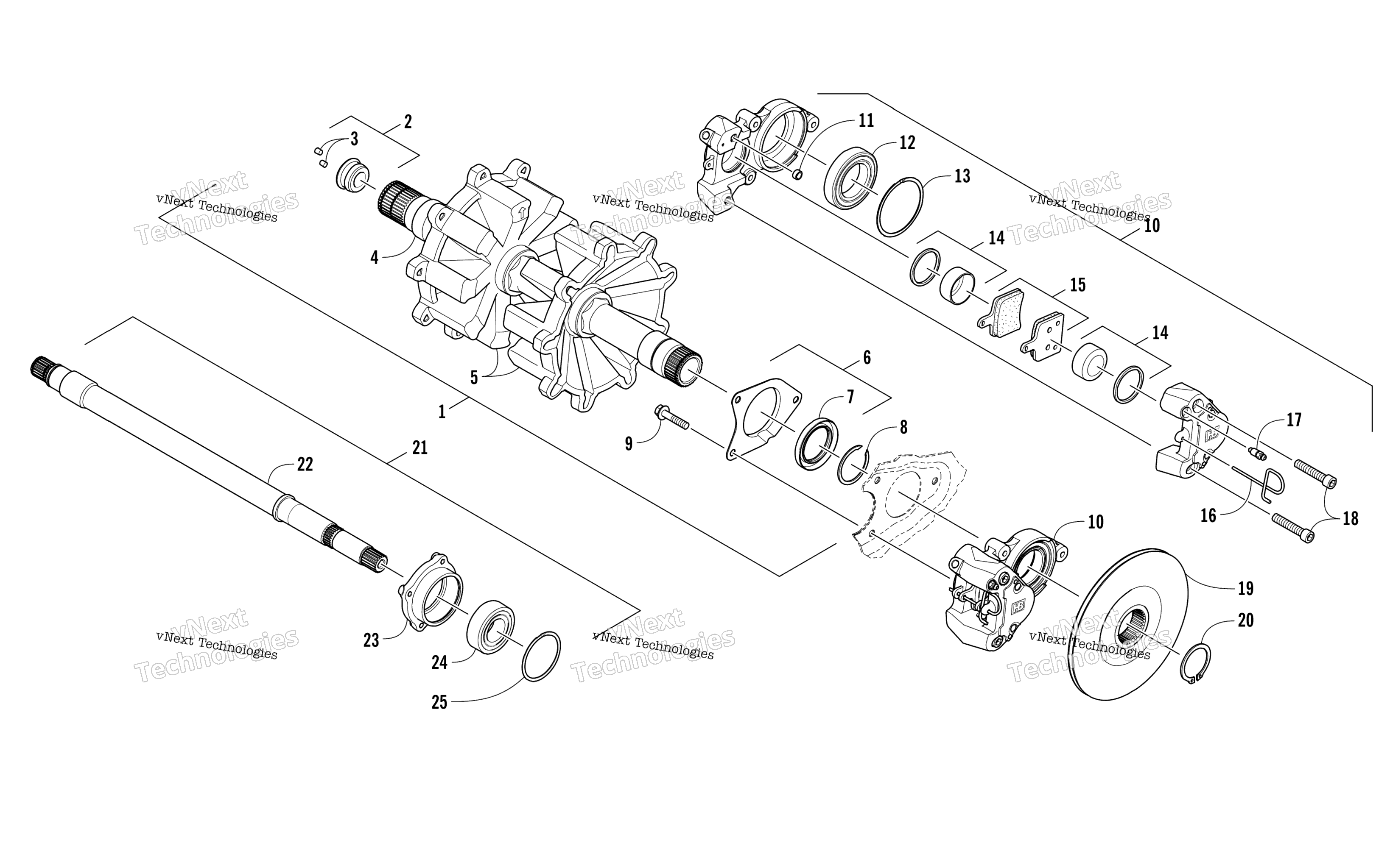 Привод Train Shafts And Brake Assemblies