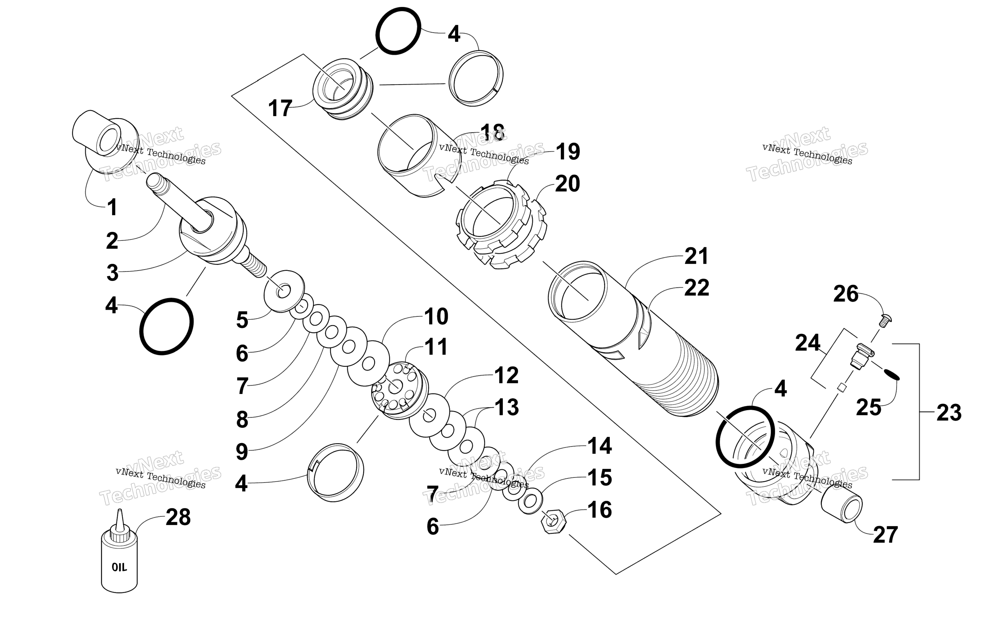 Задняя часть Suspension Front Arm Shock Absorber