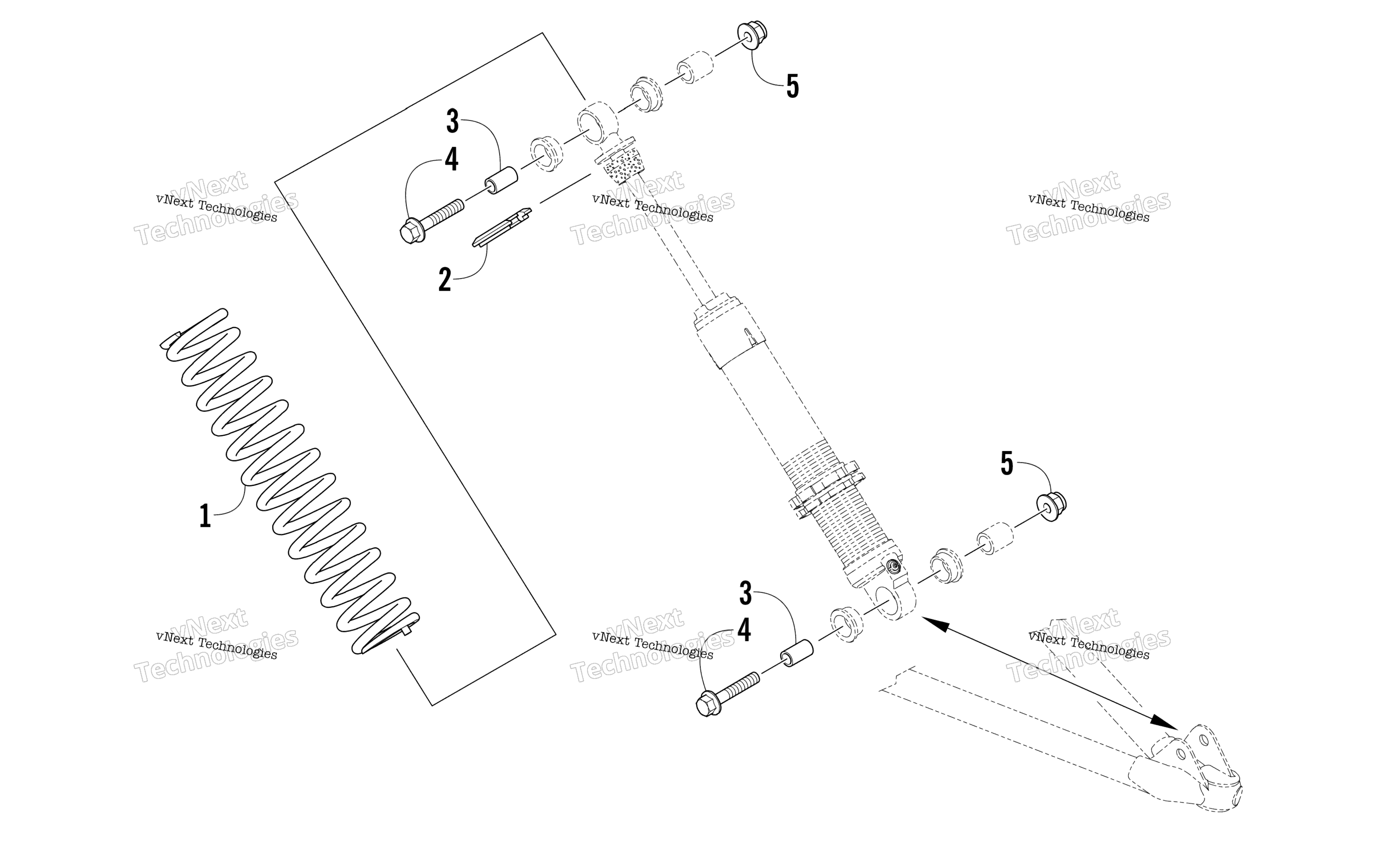 Передняя часть Shock Absorber Assembly