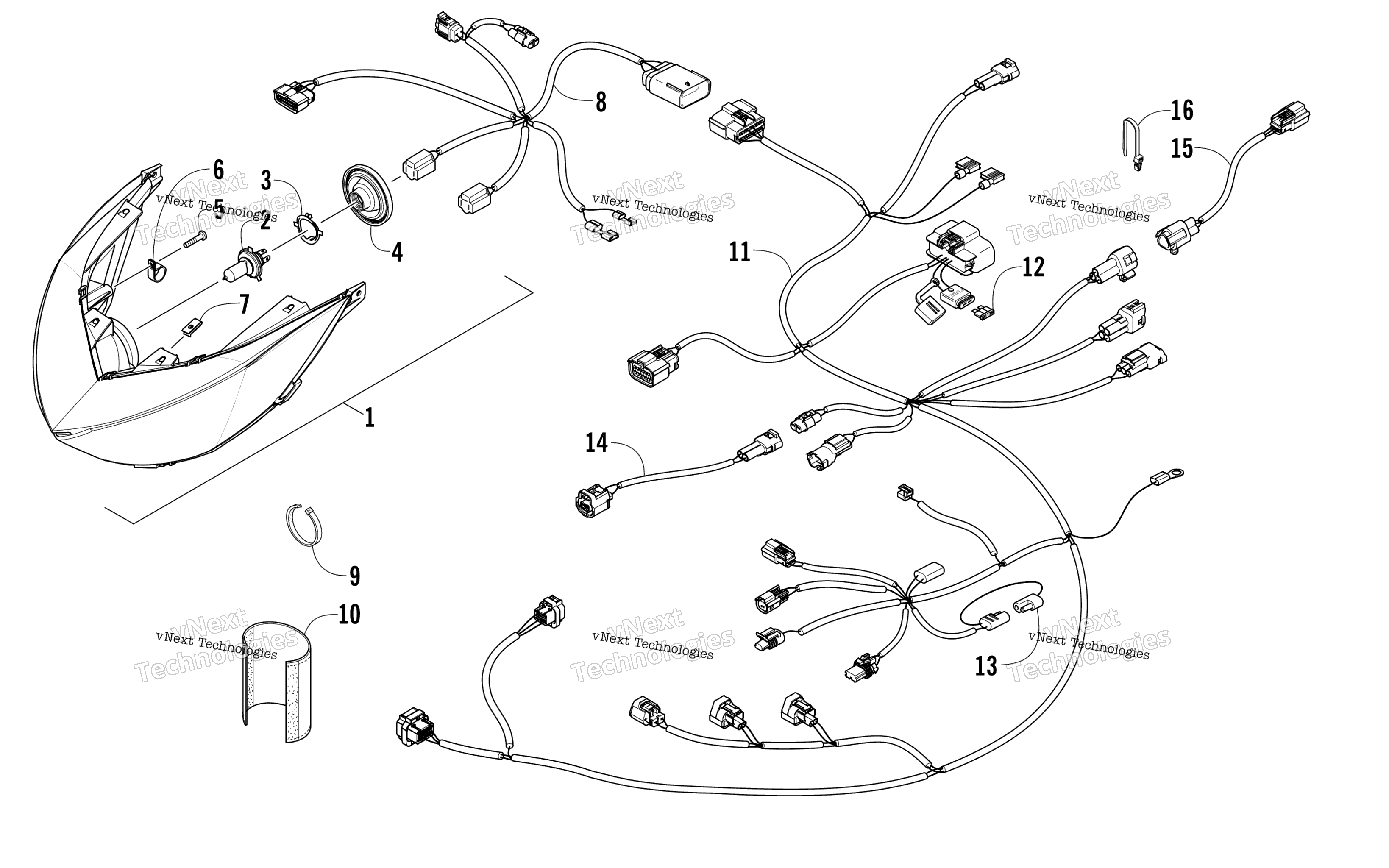 Фара And Wiring Assemblies