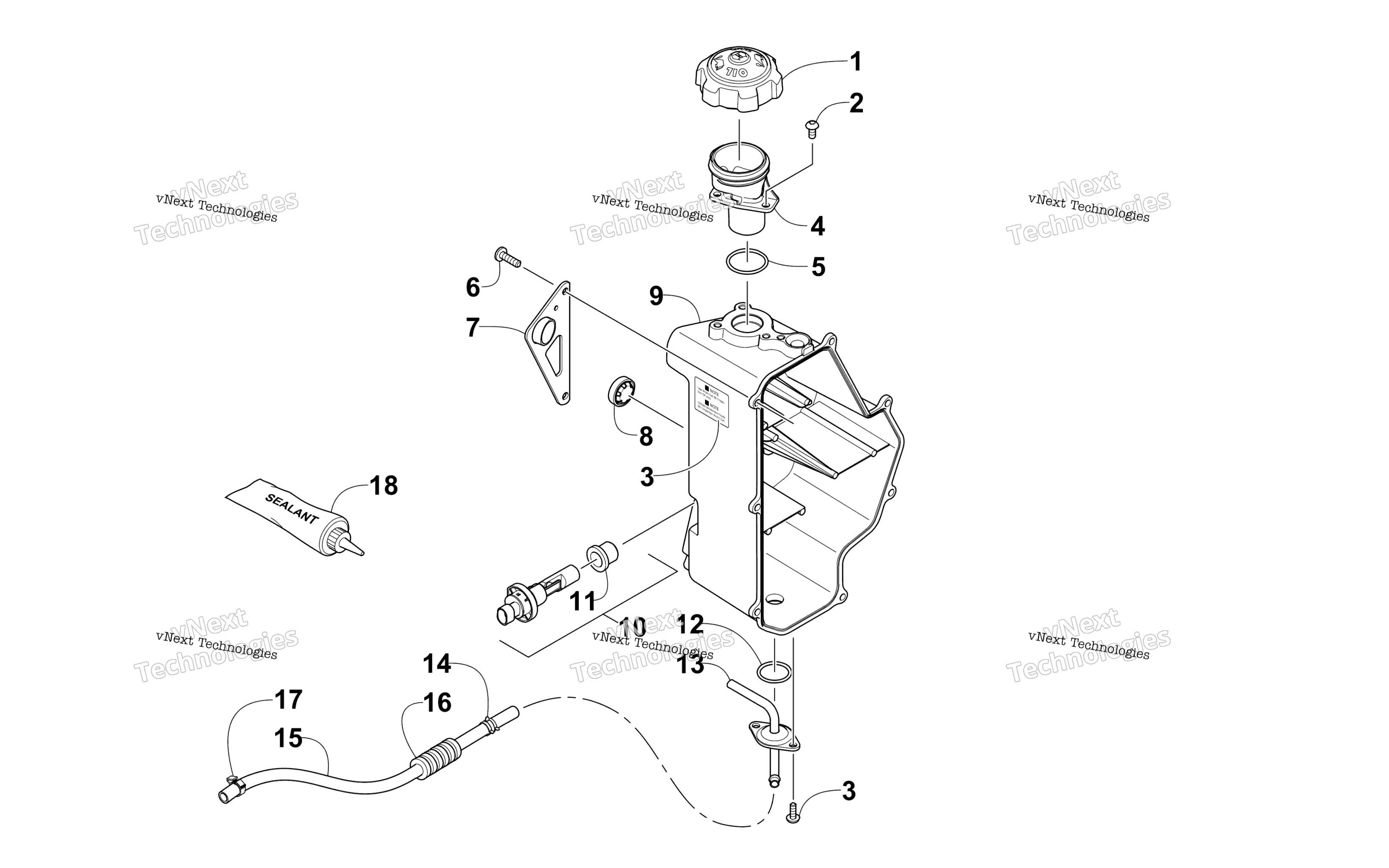 масляный Tank Assembly