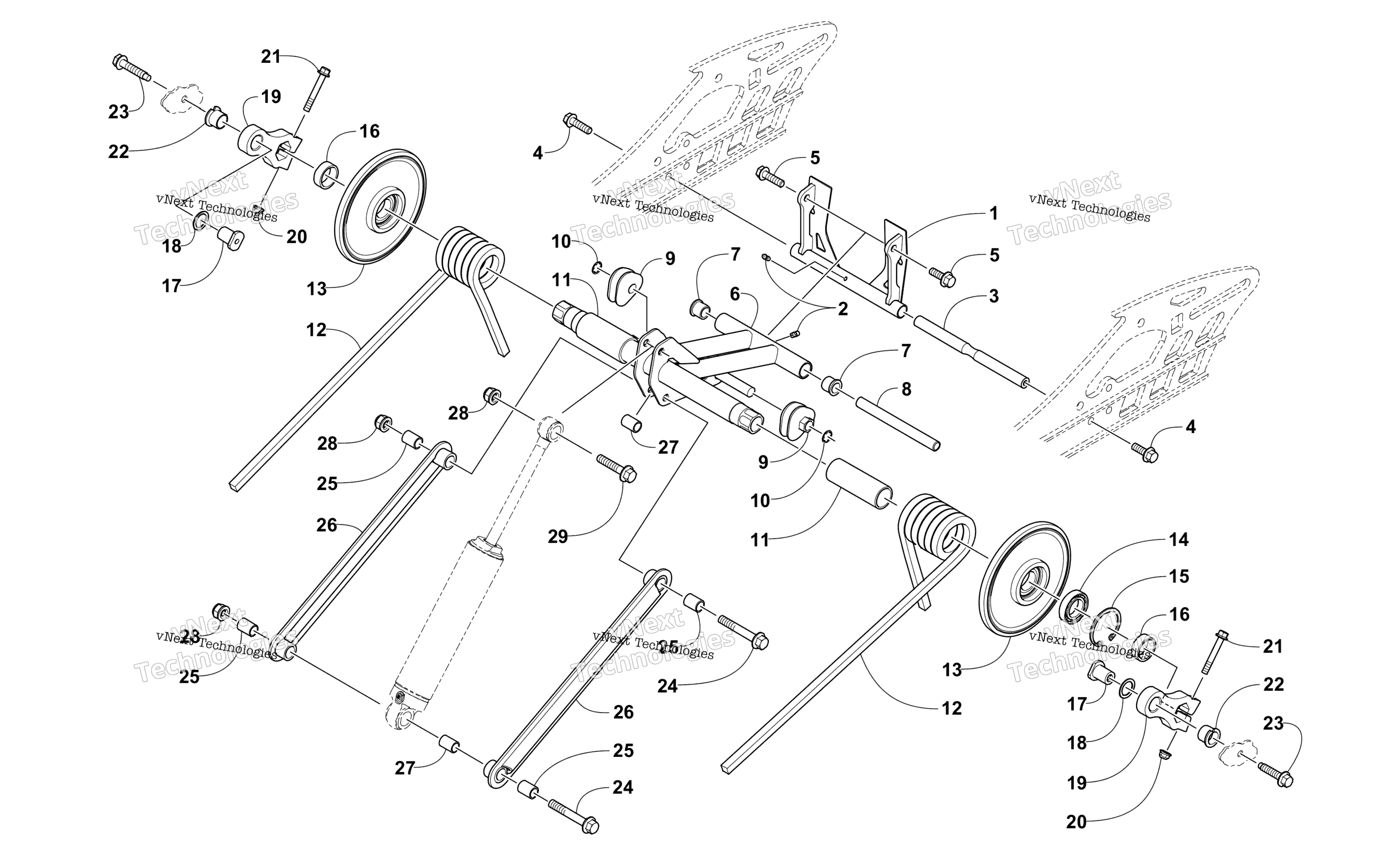 Задняя часть Suspension Rear Arm Assembly