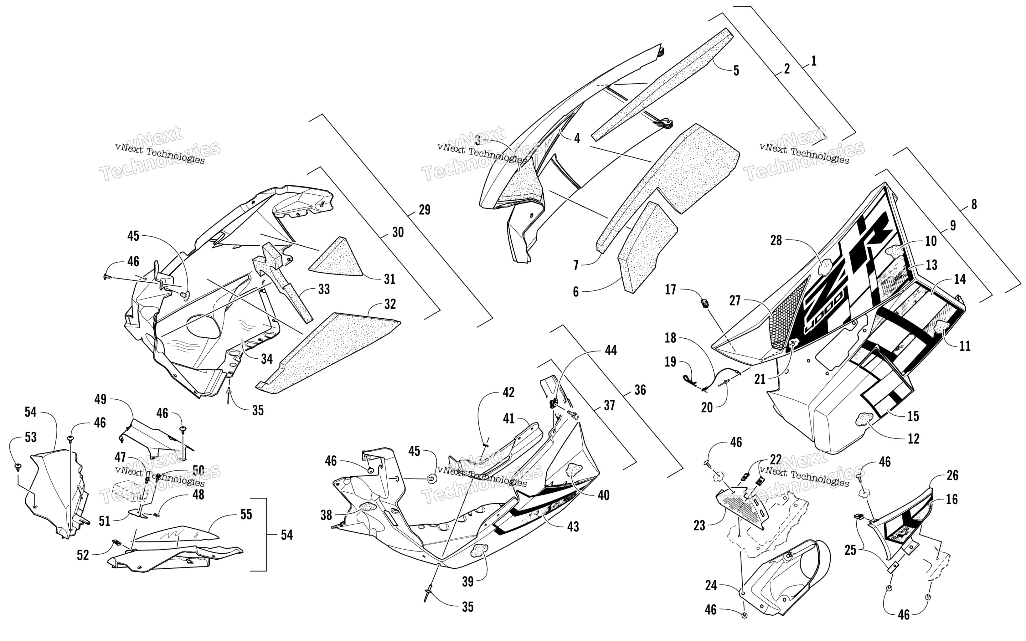 Skid Plate и Side панель узел