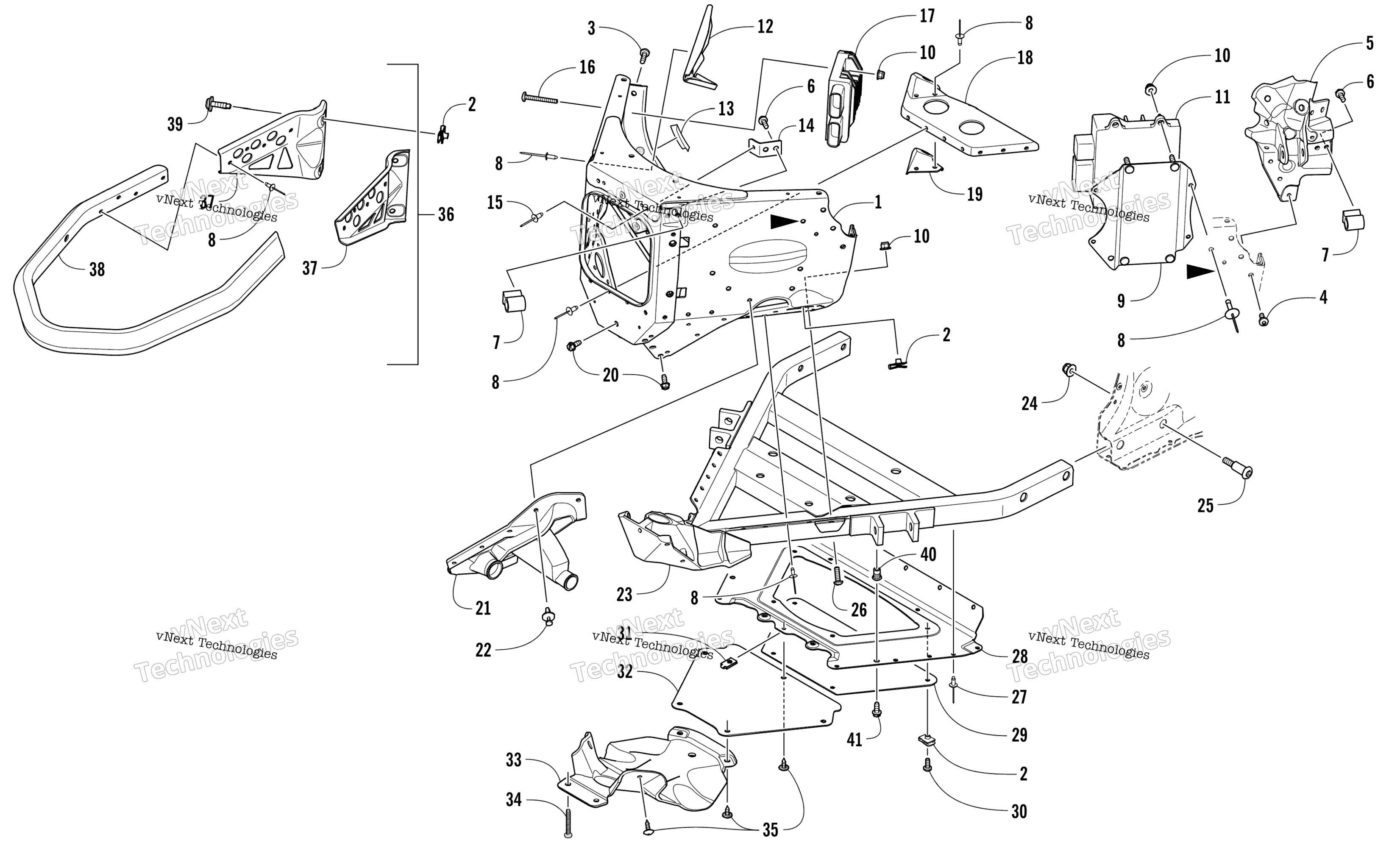 Передняя часть Bumper And Frame Assembly