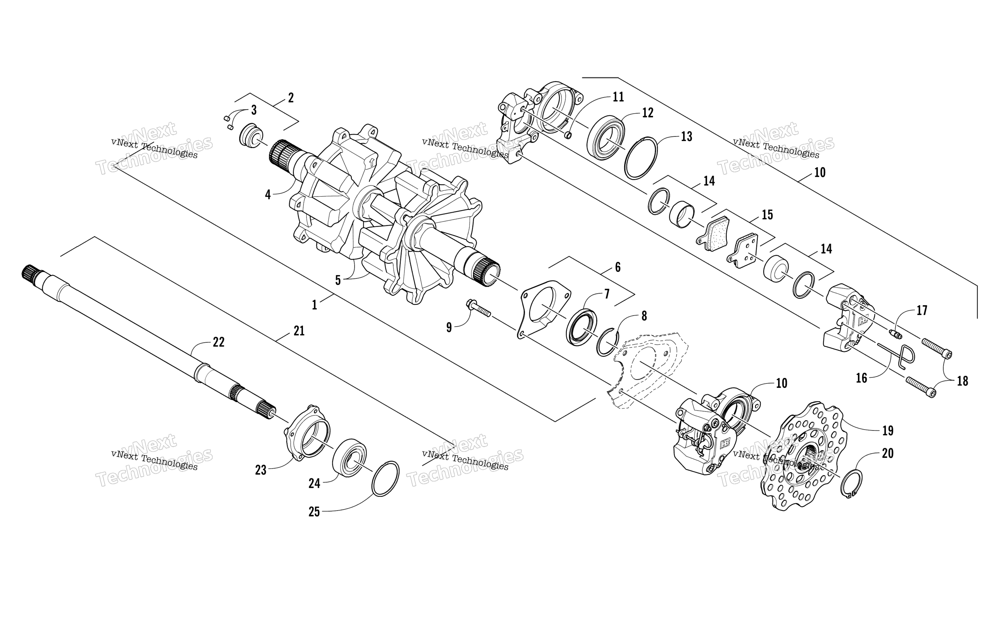 Привод Train Shafts And Brake Assemblies